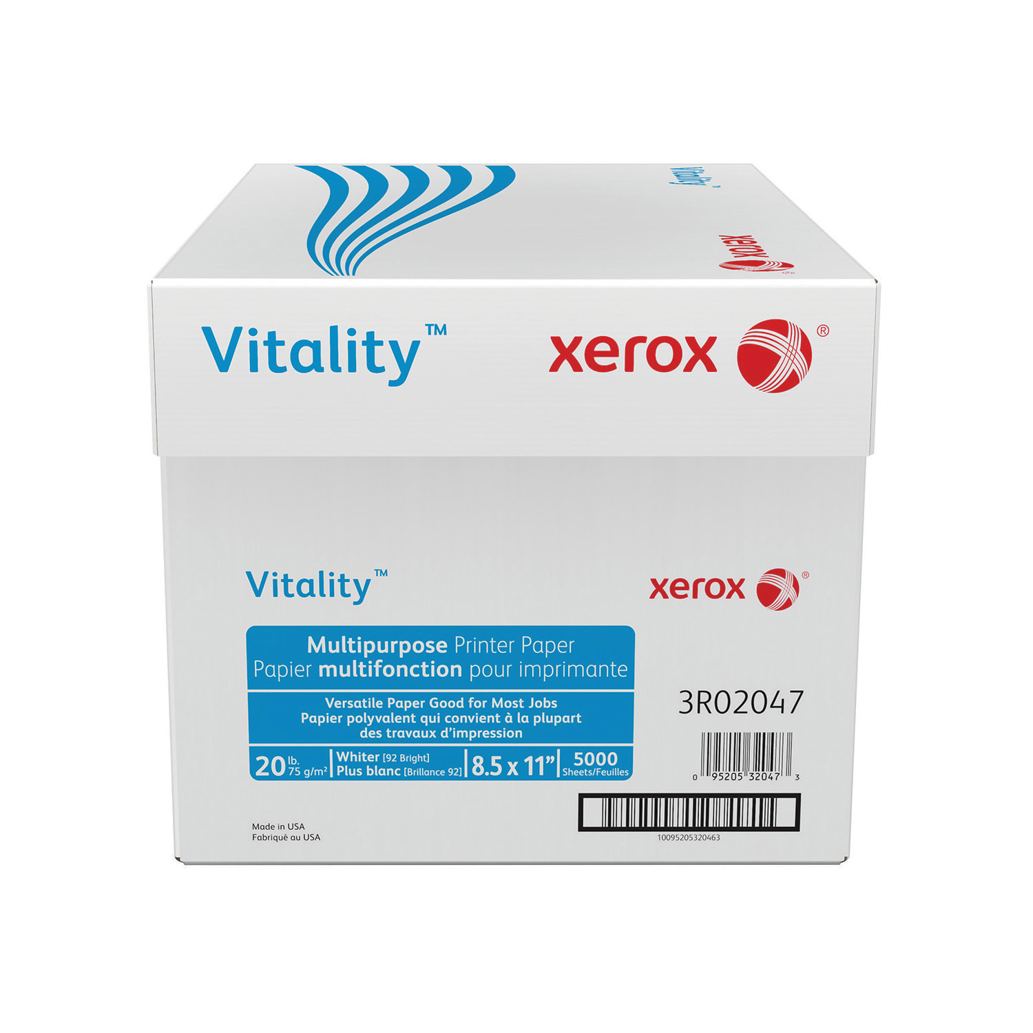 Xerox Vitality Multi-Use Printer & Copy Paper, 10 Reams, White, Letter (8.5in x 11in), 5000 Sheets Per Case, 20 Lb, 92 Brightness, FSC Certified - Image 5