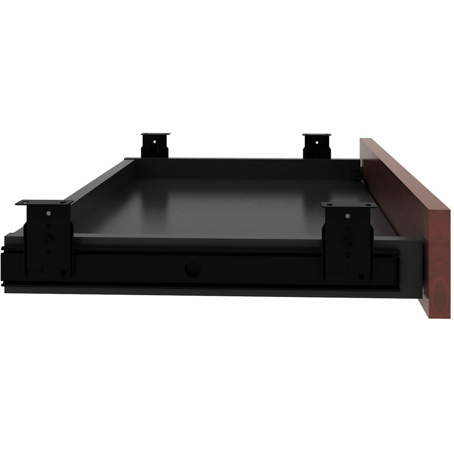 Lorell Laminate Universal Center Drawer, 5-1/8inH x 28-7/16inW x 16-3/4inD, Mahogany - Image 4