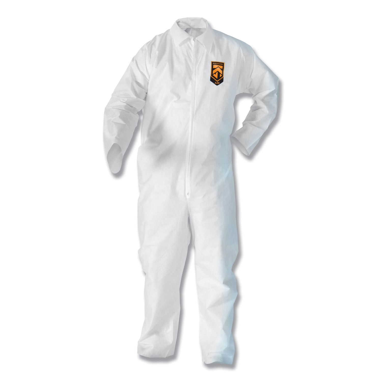 Kimberly-Clark Professional KleenGuard A20 Microforce Particle Protection Coveralls, No Elastic, Zipper, 2X, White, Pack Of 24 Coveralls - Image 3