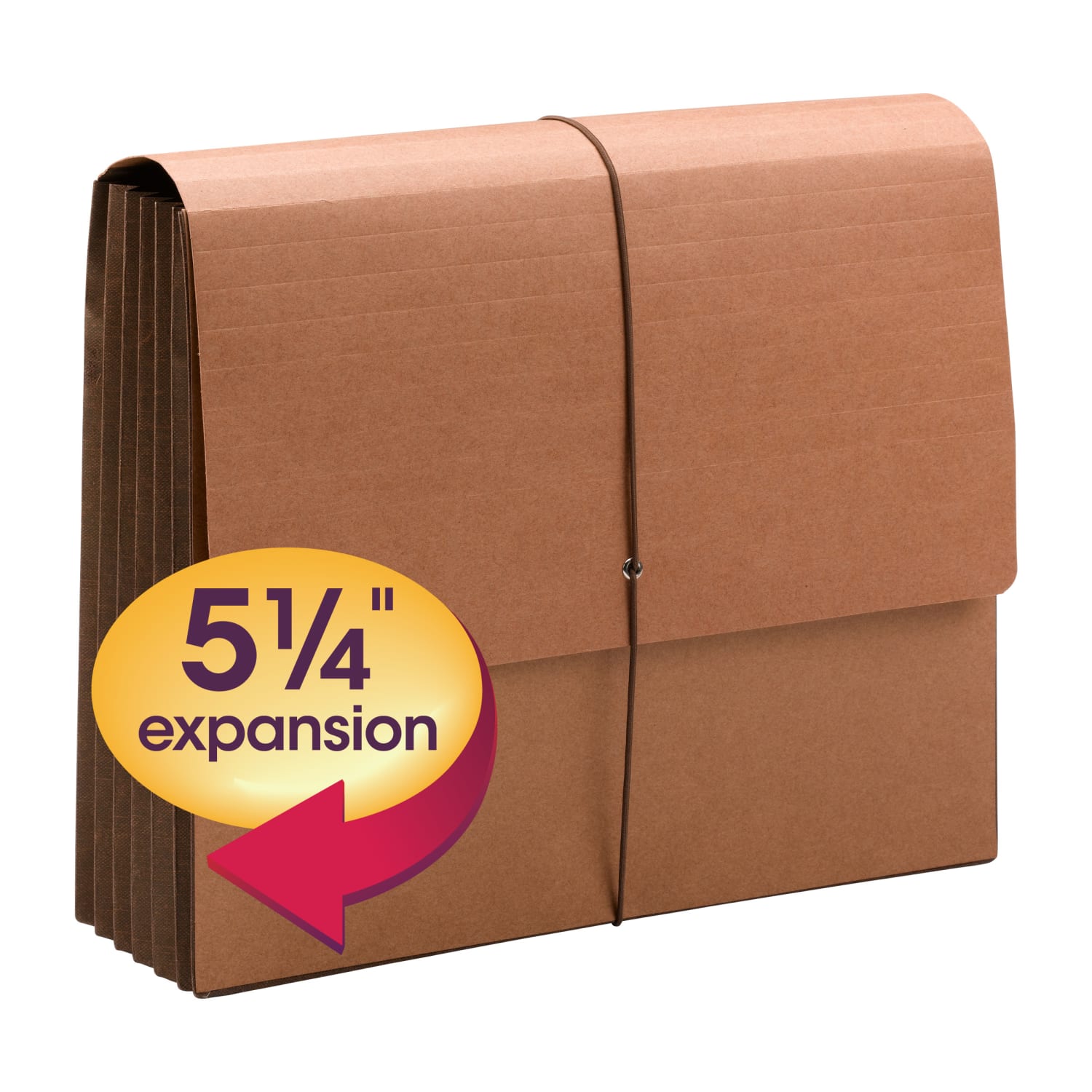 Smead TUFF Expanding Wallets, 5 1/4in Expansion, Extra Wide Letter Size, 30% Recycled, Redrope, Pack Of 10 - Image 3