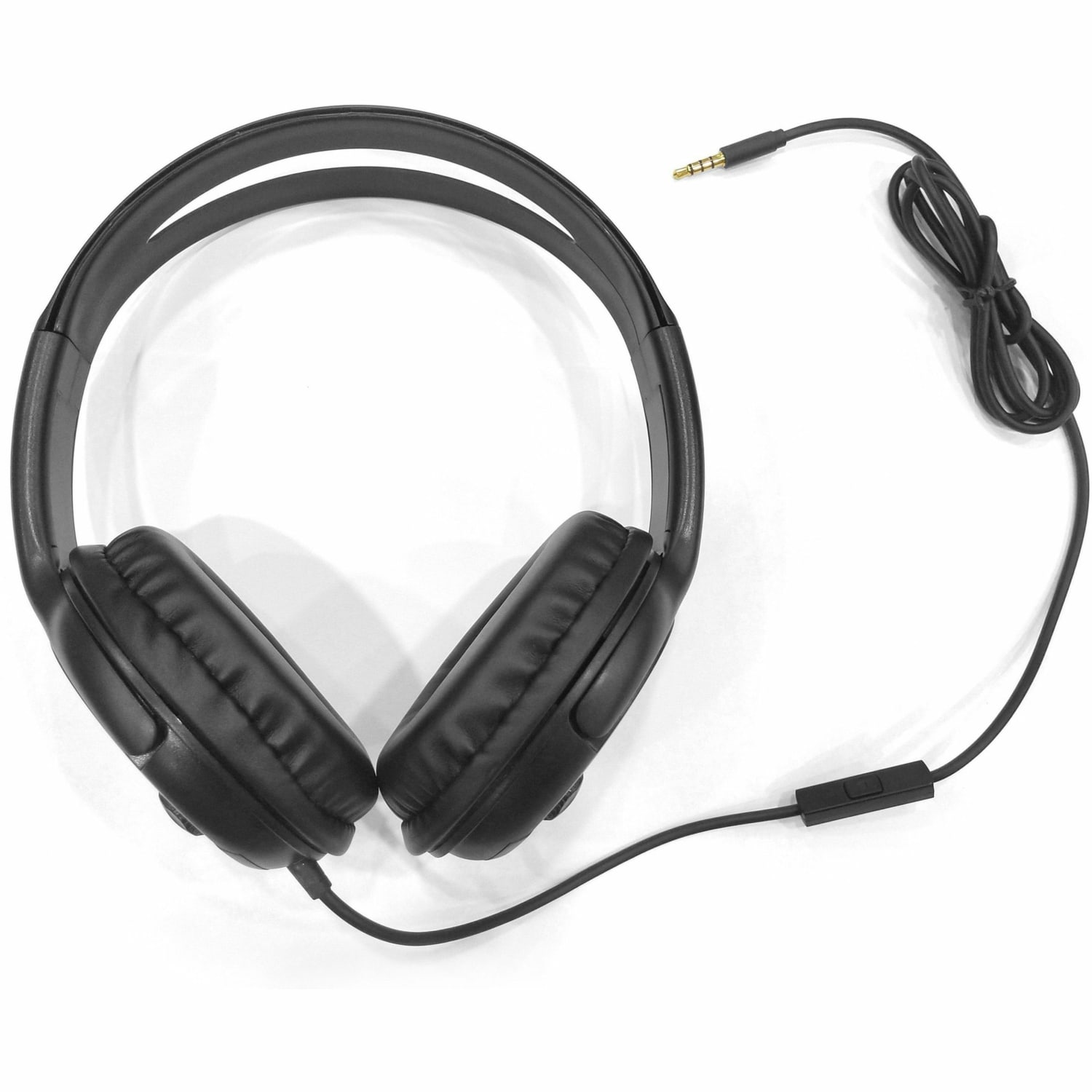 Compucessory Stereo Headset with Built-in Microphone - Stereo - Mini-phone (3.5mm) - Wired - 32 Ohm - 20 Hz to 20 kHz - Over-the-head - Binaural - Circumaural - 3.93 ft Cable - Black - 1 Each - Image 3
