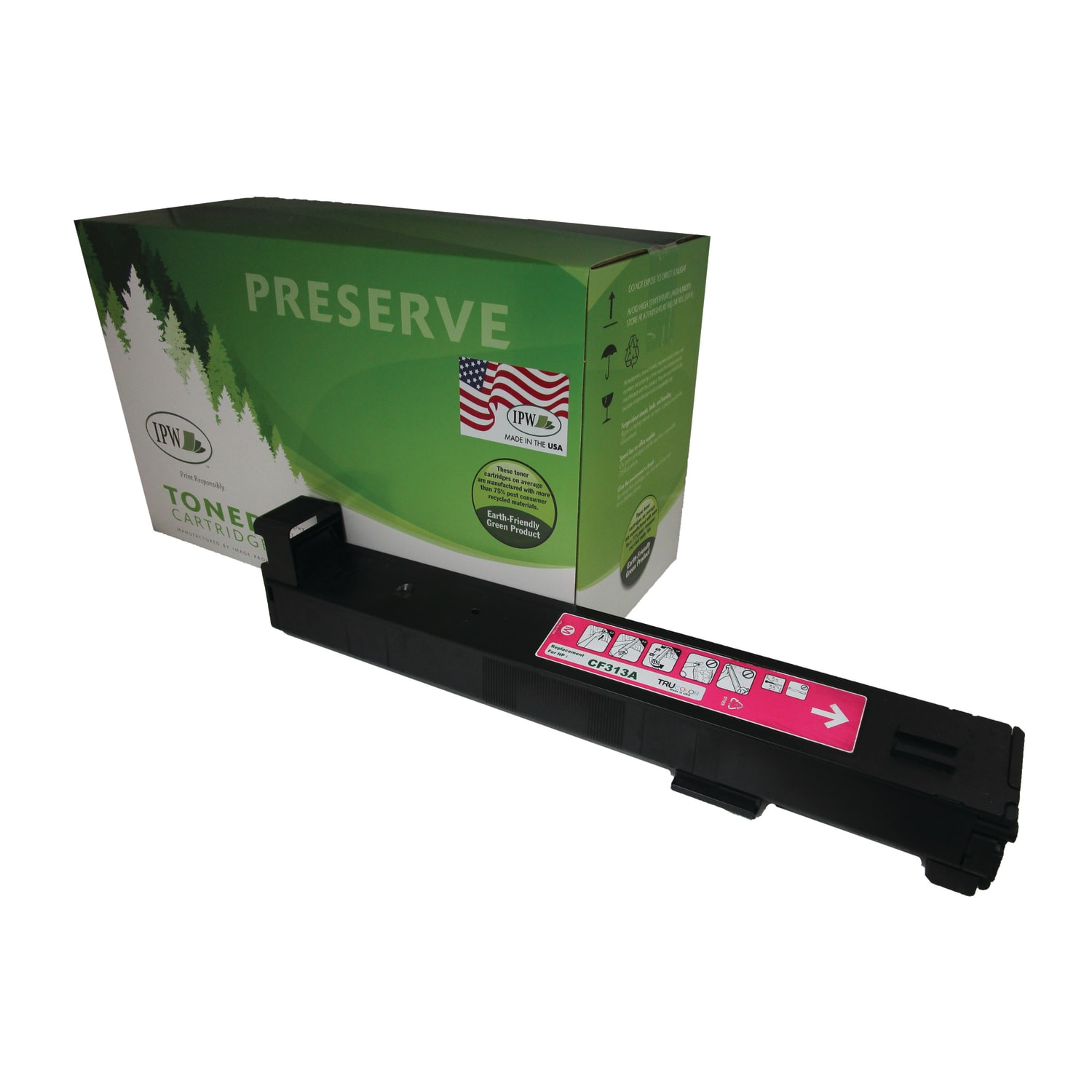 IPW Preserve Remanufactured Magenta Toner Cartridge Replacement For HP 826A, CF313A, 545-F13-ODP