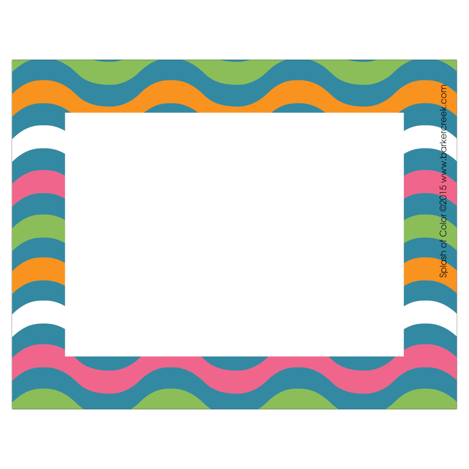 Barker Creek Self-Adhesive Name Badge Labels, 3 1/2in x 2 3/4in, Splash Of Color, Pack Of 45