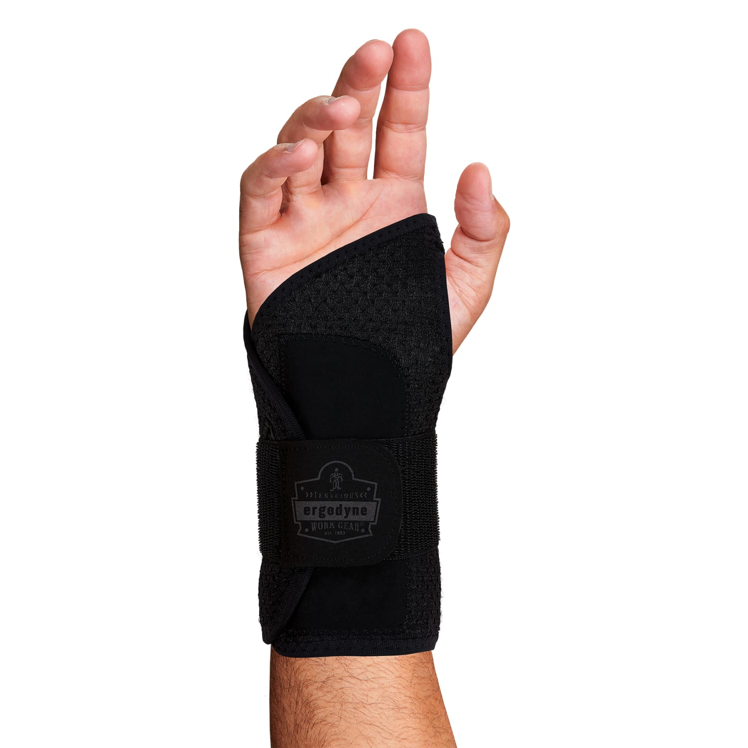 Ergodyne ProFlex 4005 Wrist Brace Support, Single Strap, M-Right, Black