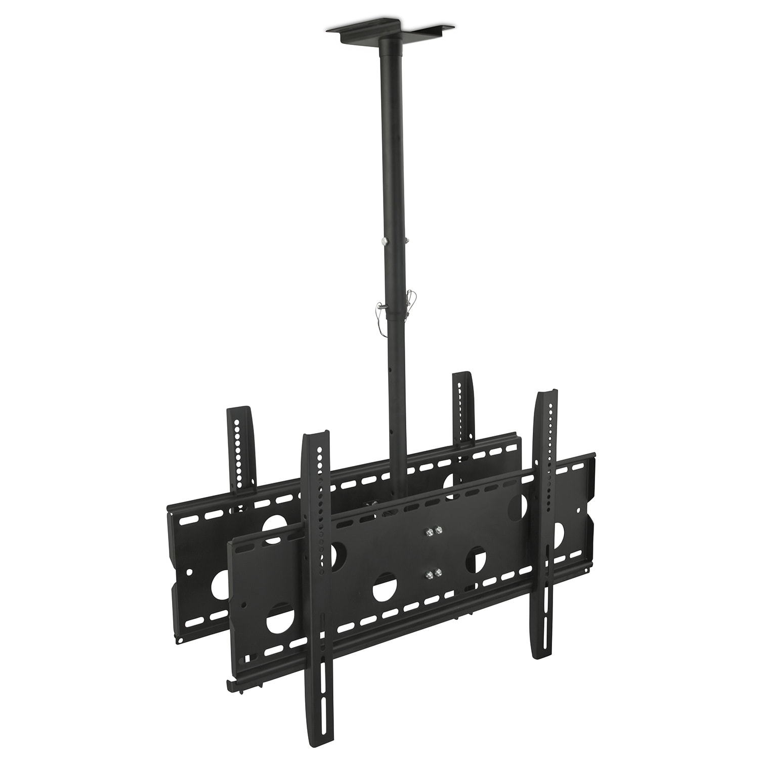 Mount-It! MI-502B Dual Front & Back TV Ceiling Mount For Screens 37 - 75in, 42inH x 32inW x 2-1/2inD, Black