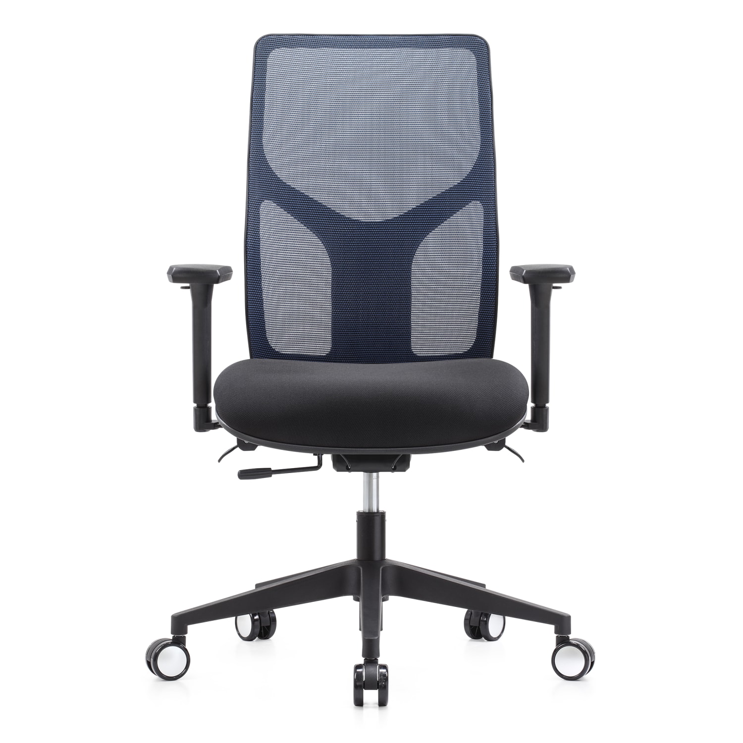 WorkPro 4000 Series Multifunction Ergonomic Mesh/Fabric High-Back Executive Chair, Blue/Black, BIFMA Compliant - Image 3