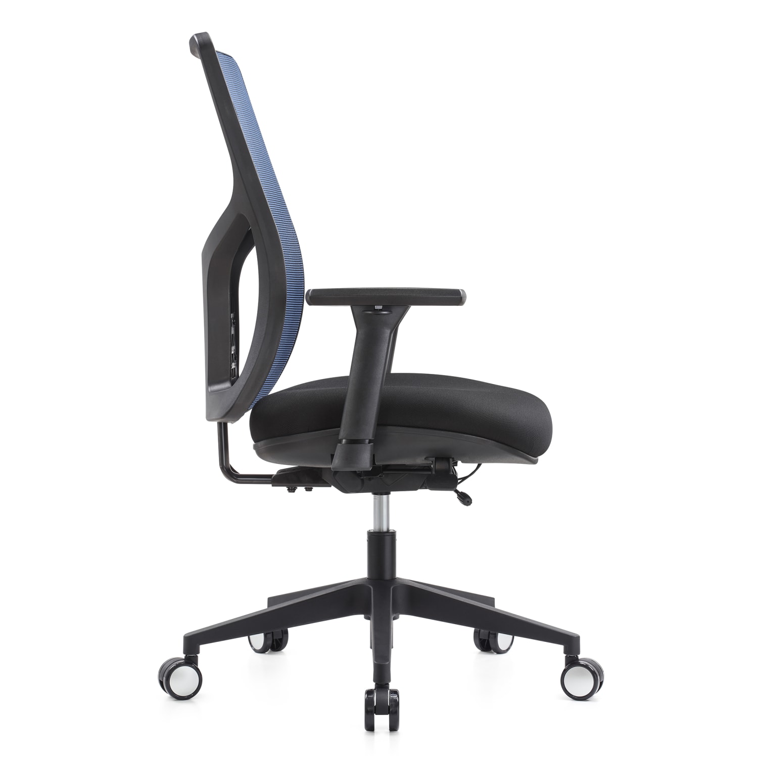 WorkPro 4000 Series Multifunction Ergonomic Mesh/Fabric High-Back Executive Chair, Blue/Black, BIFMA Compliant - Image 6