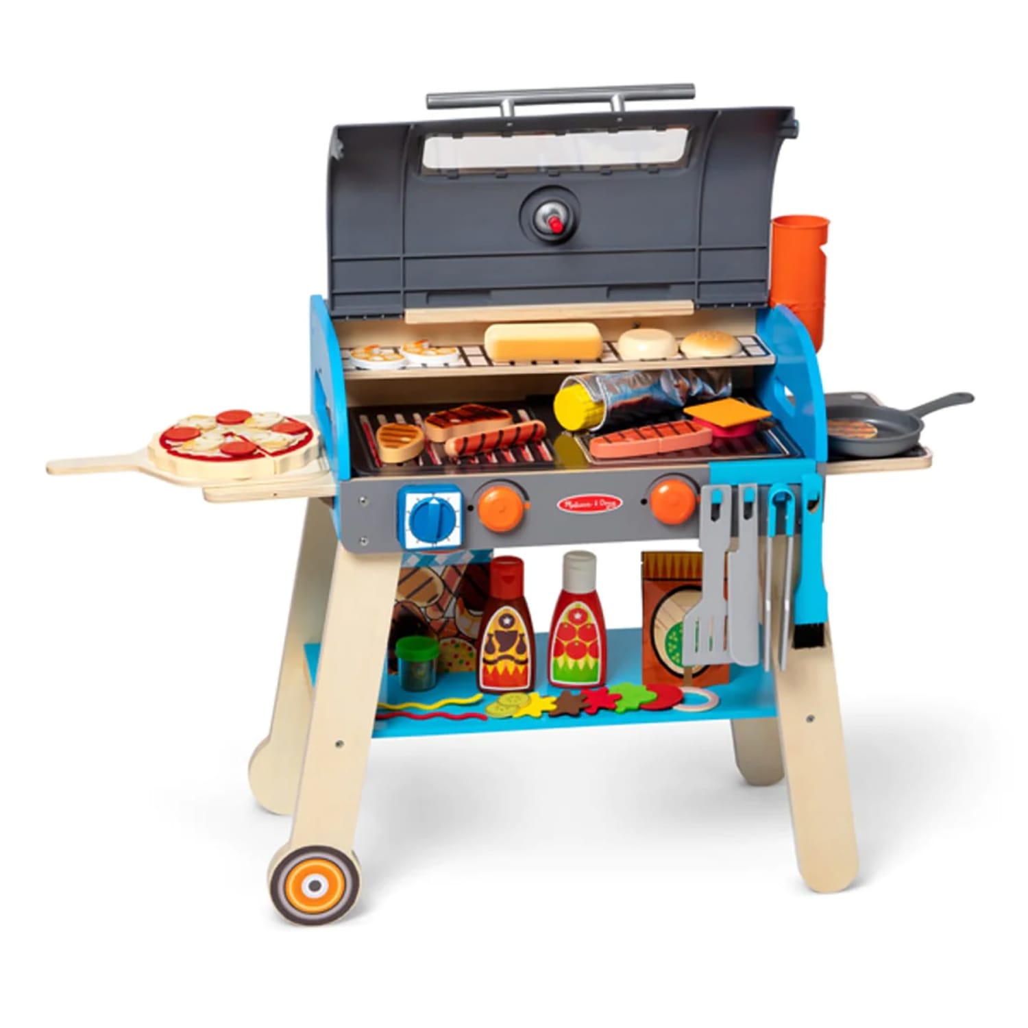 Melissa & Doug Deluxe Grill & Pizza Oven Playset, 22-1/4in x 5in - Image 3