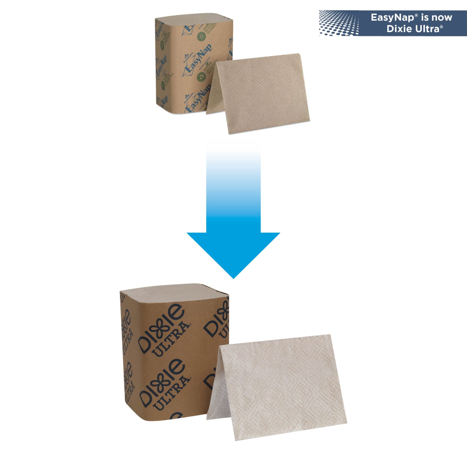 Georgia-Pacific Dixie Ultra 2-Ply Interfold Napkin Dispenser Refills, 6 1/2in x 5in, Brown, 250 Napkins Per Pack, Case Of 24 Packs - Image 3
