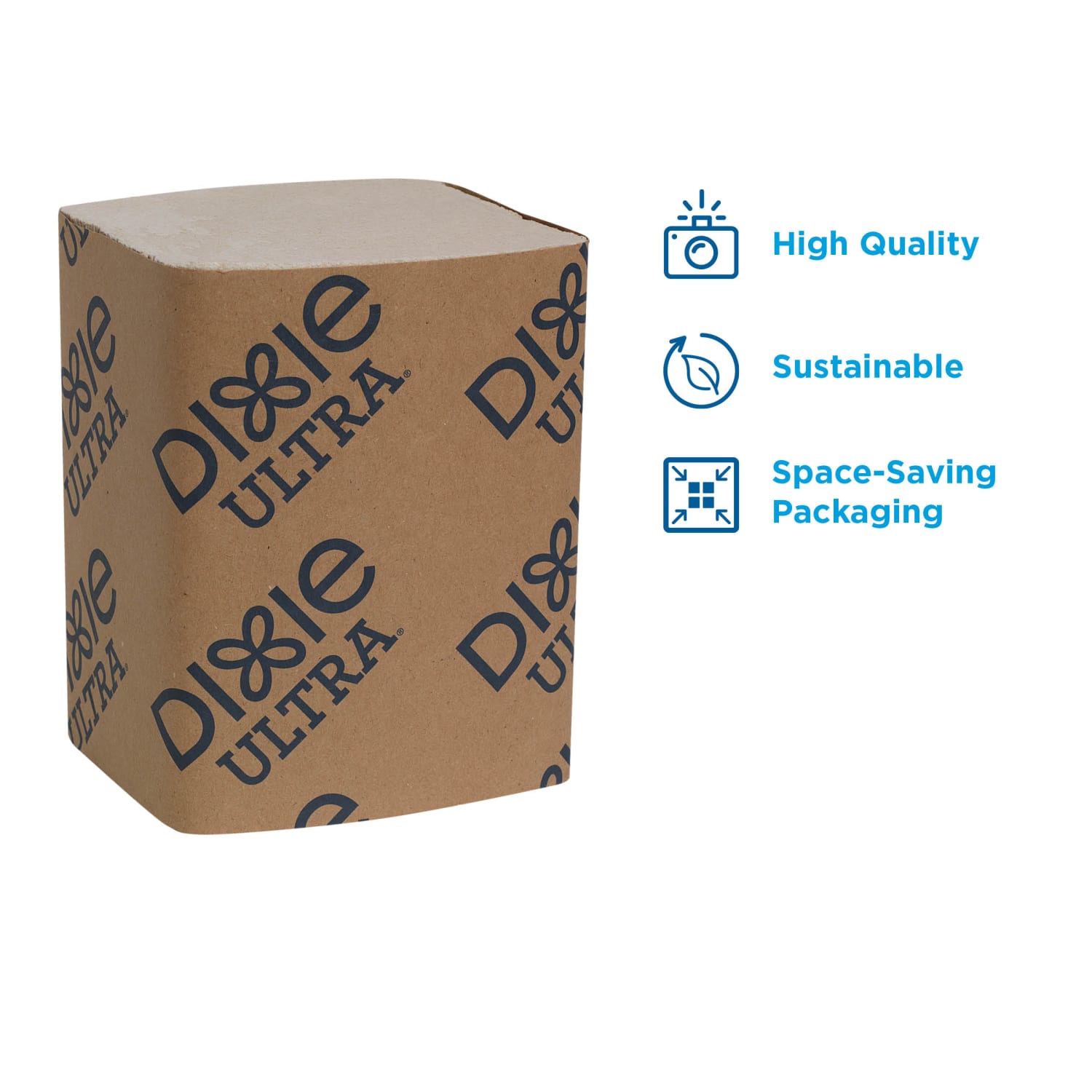 Georgia-Pacific Dixie Ultra 2-Ply Interfold Napkin Dispenser Refills, 6 1/2in x 5in, Brown, 250 Napkins Per Pack, Case Of 24 Packs - Image 4
