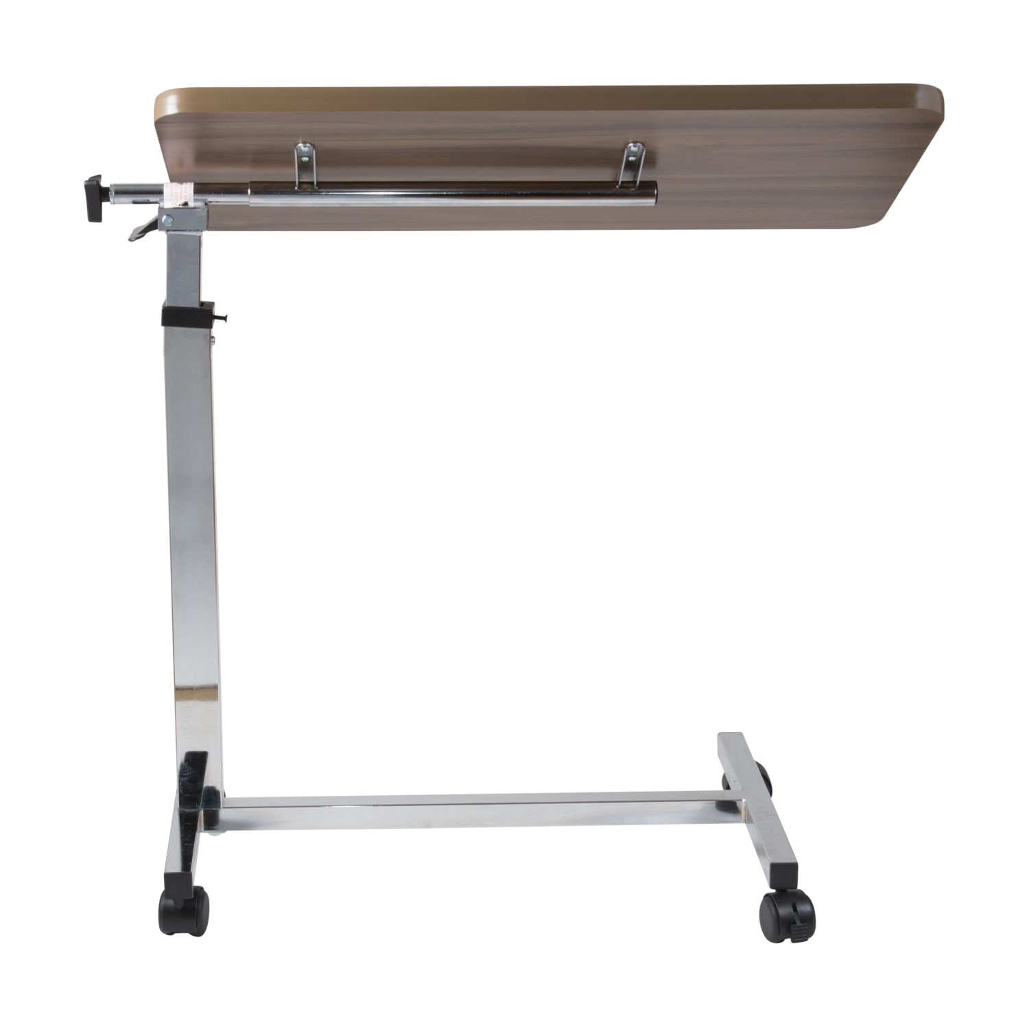 DMI Deluxe Heavy-Duty Tilt-Top Overbed Table, 46inH x 30inW x 15inD, Brown - Image 4