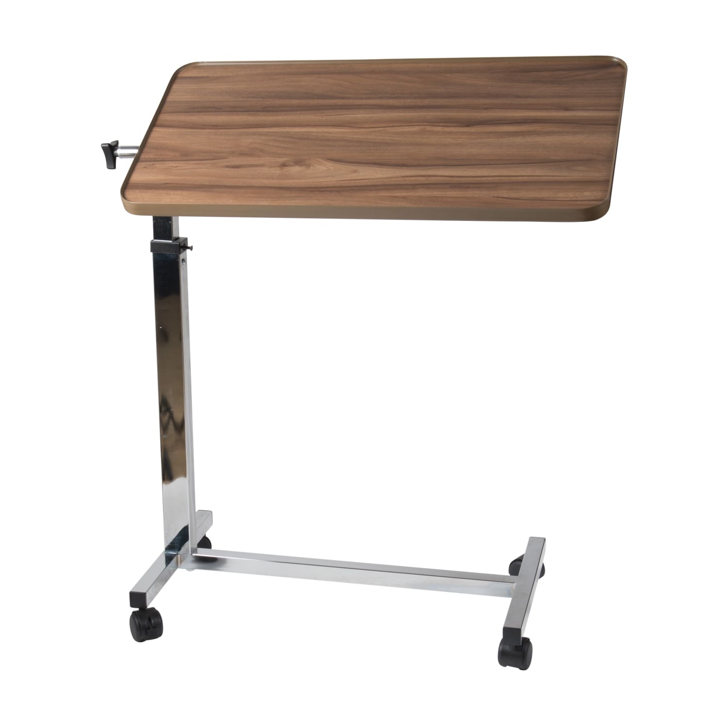DMI Deluxe Heavy-Duty Tilt-Top Overbed Table, 46inH x 30inW x 15inD, Brown - Image 6