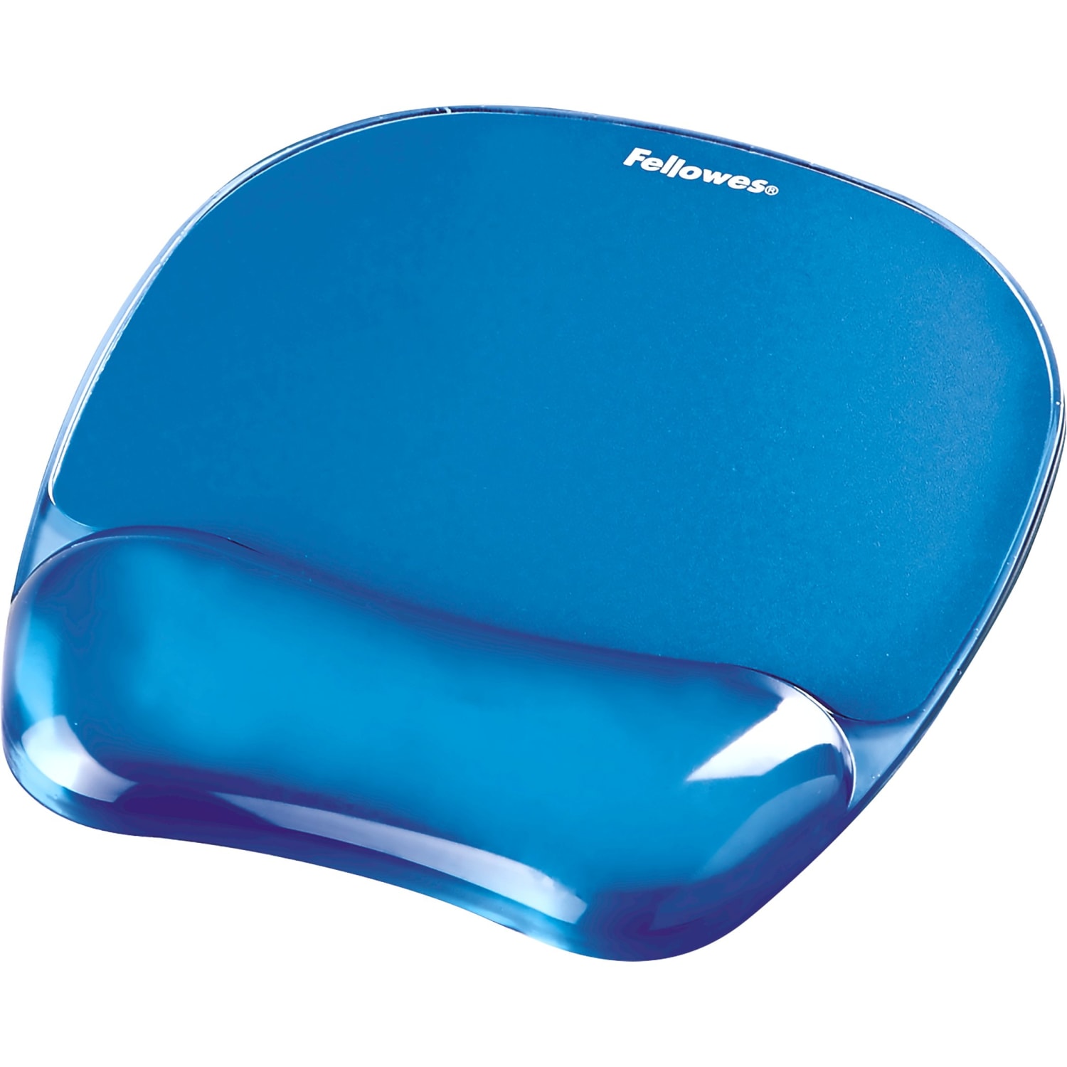 Fellowes Gel Crystals Mouse Pad With Wrist Rest, 1inH x 7.94inW x 9.25inD, Blue - Image 3