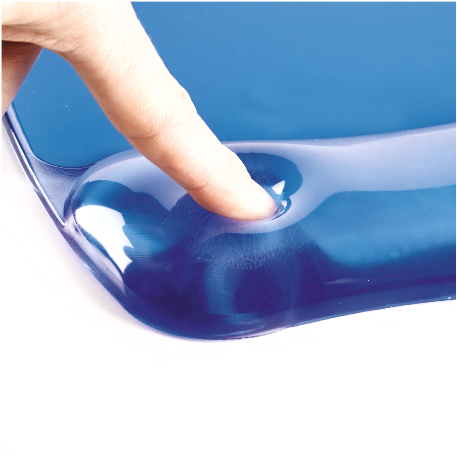 Fellowes Gel Crystals Mouse Pad With Wrist Rest, 1inH x 7.94inW x 9.25inD, Blue - Image 6