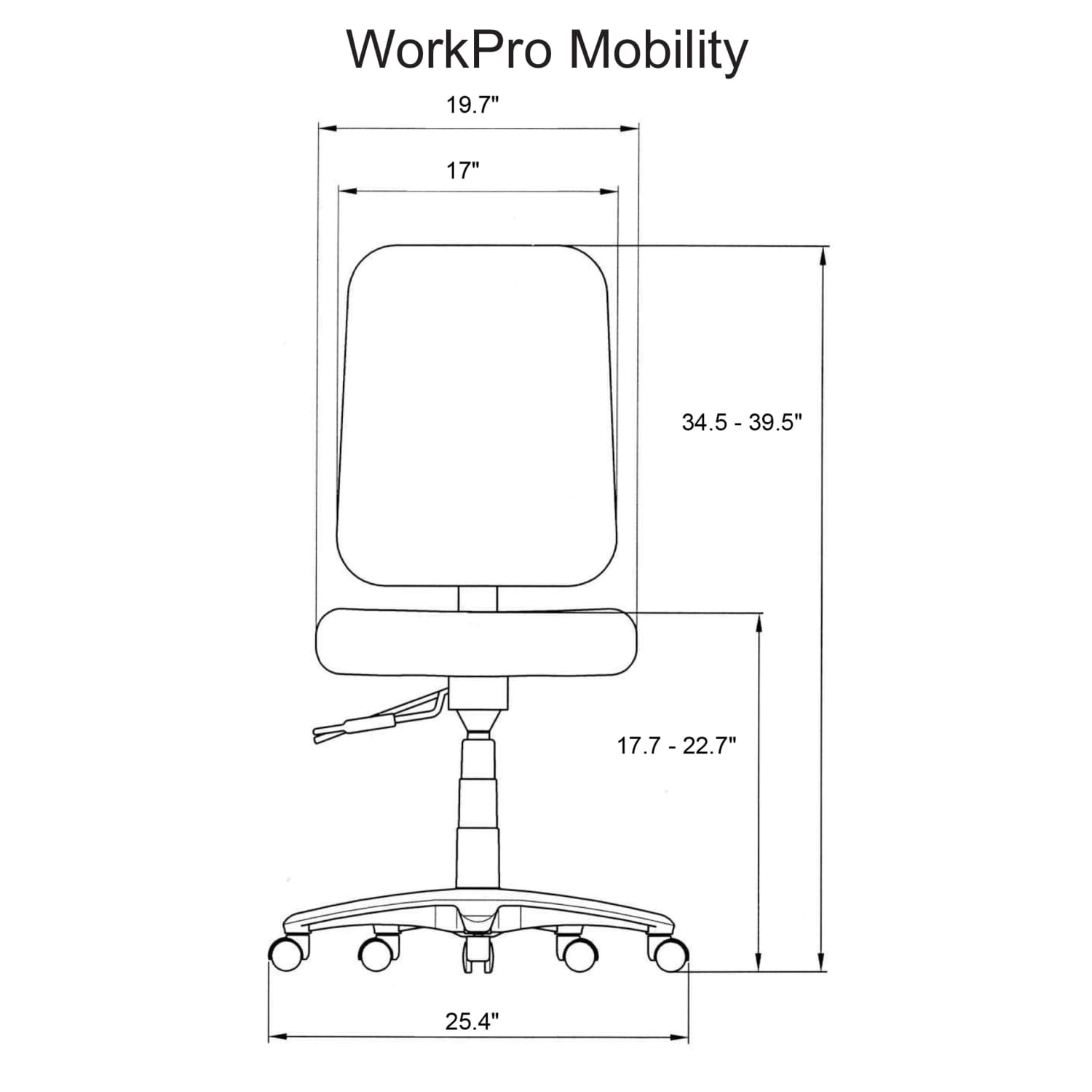 WorkPro Mobility Multifunction Ergonomic Fabric Task Chair Black BIFMA Compliant PopularChairscom