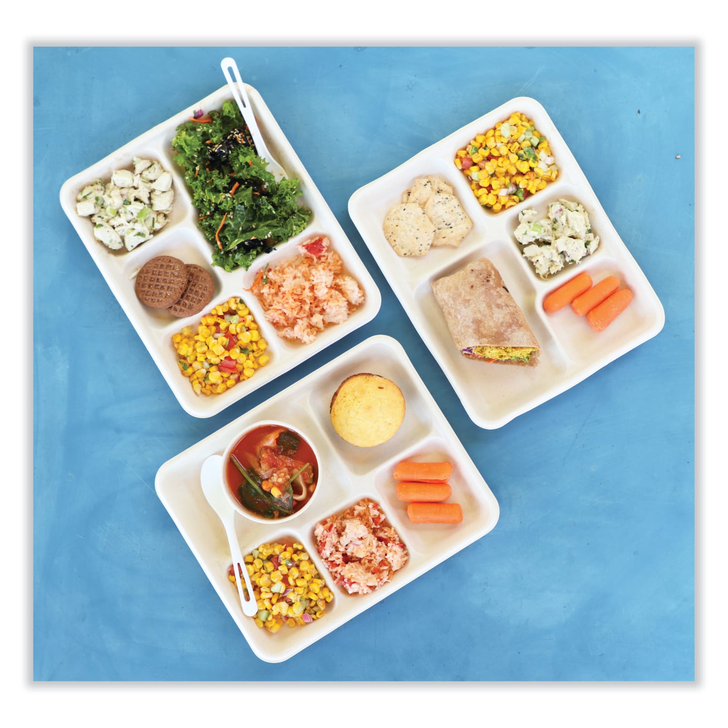 World Centric Fiber Trays, 8-1/2in x 10-1/4in x 1-1/16in, Natural Paper, Pack Of 400 Trays - Image 4