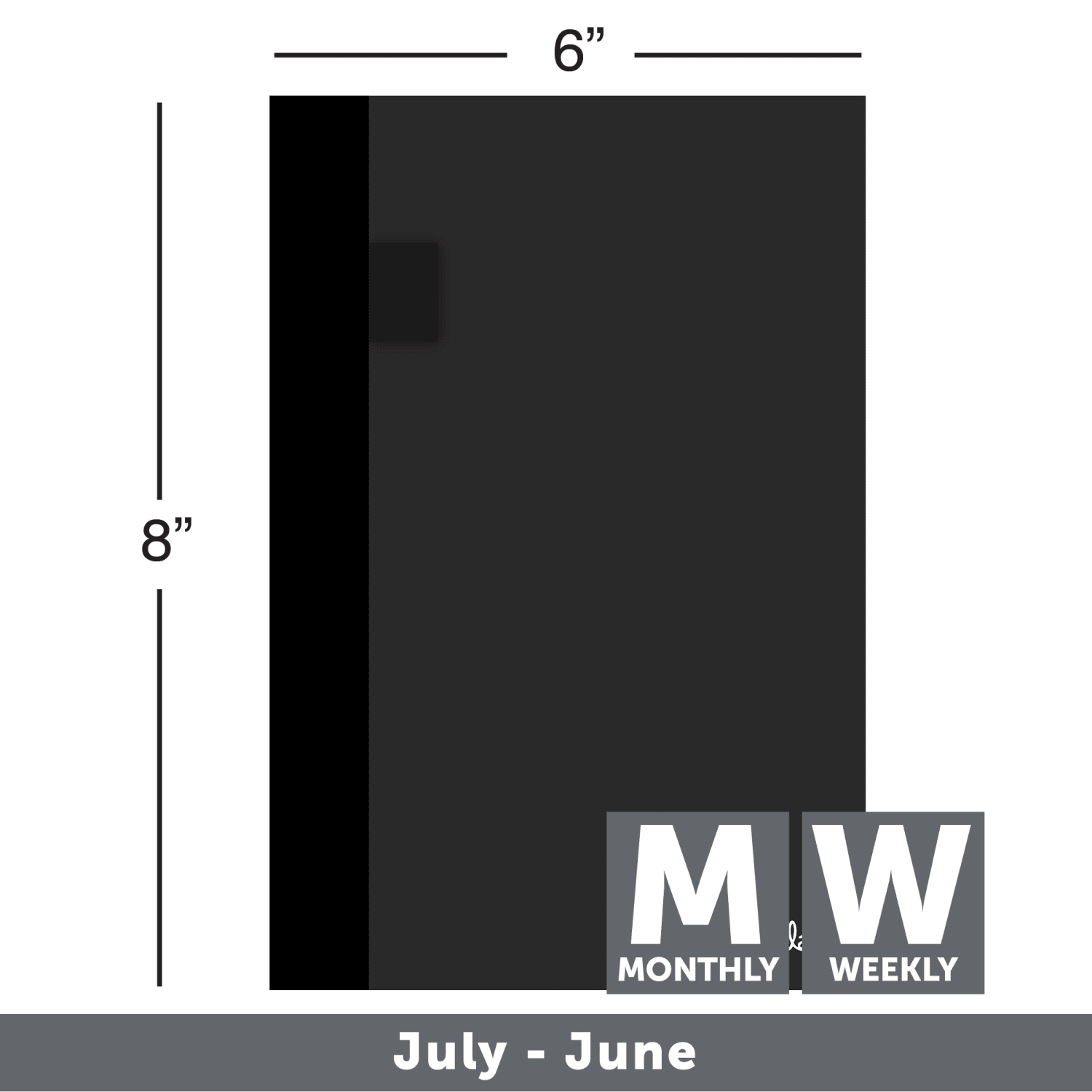 2026-2027 Office Depot Brand Stellar Academic Weekly/Monthly Planner, 5-1/2in x 8-1/2in, Black, July To June - Image 3