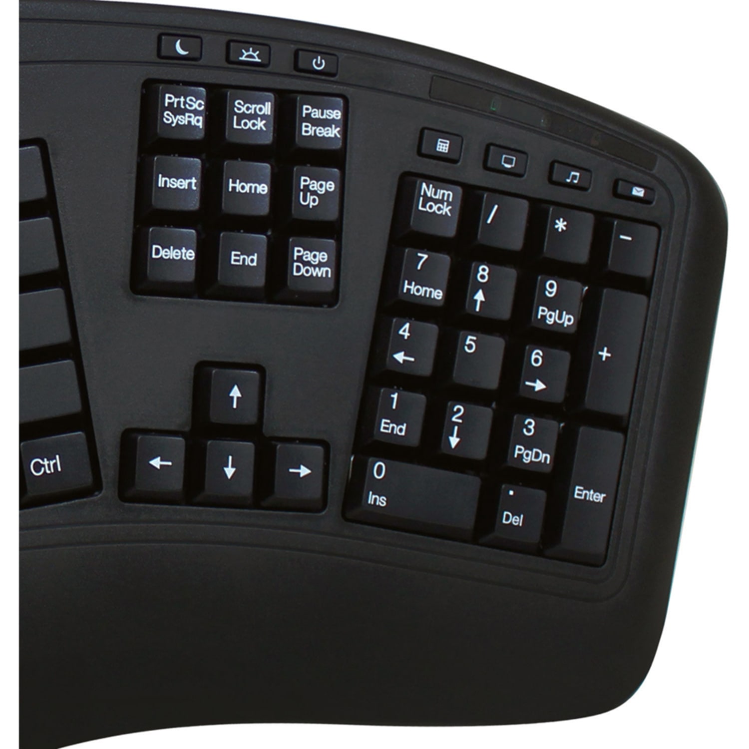 Adesso Tru-Form Media 1500 Wireless Ergonomic Keyboard & Laser Mouse, Black - Image 6
