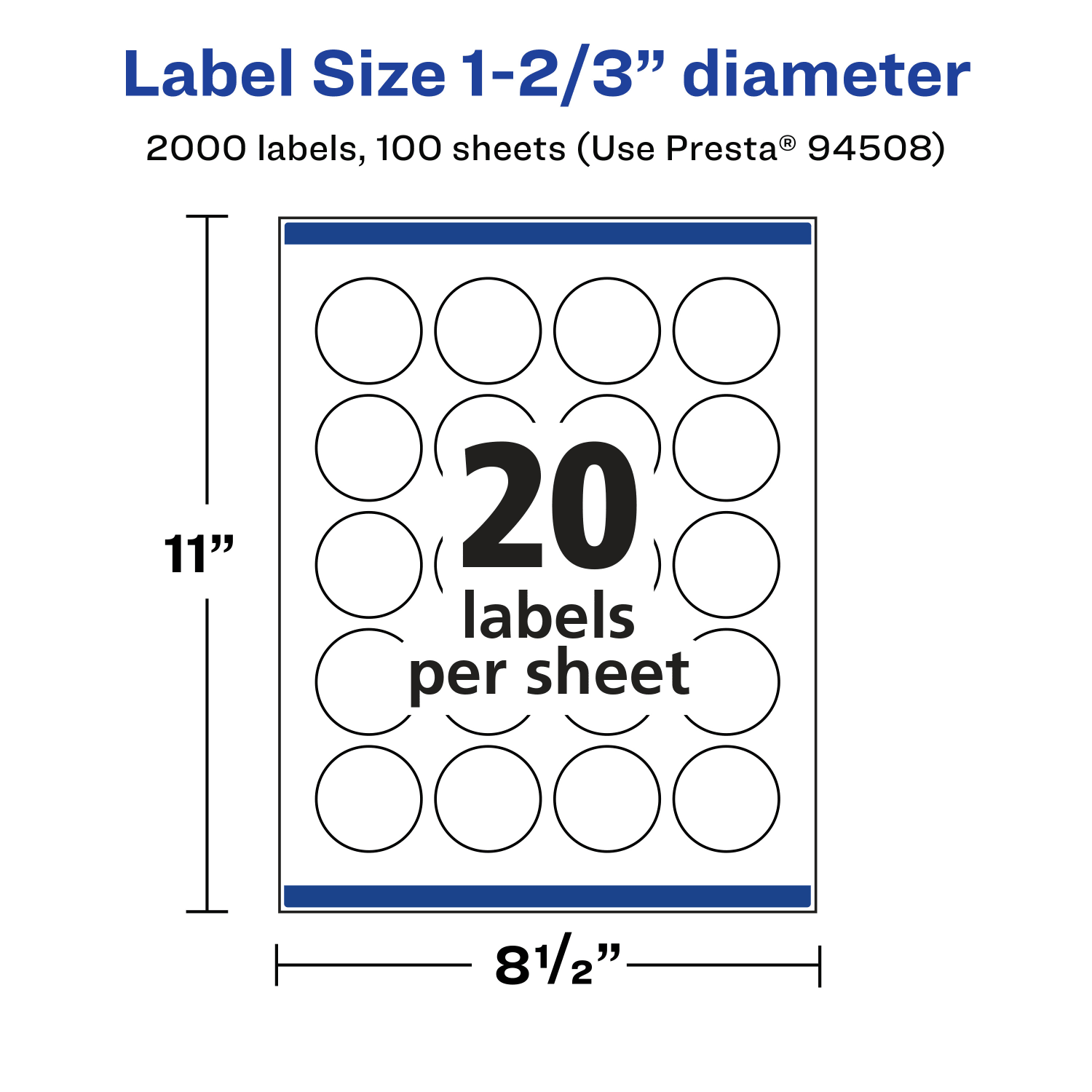 Avery Glossy Permanent Labels With Sure Feed, 94508-CGF100, Round, 1-2/3in Diameter, Clear, Pack Of 2,000 - Image 5