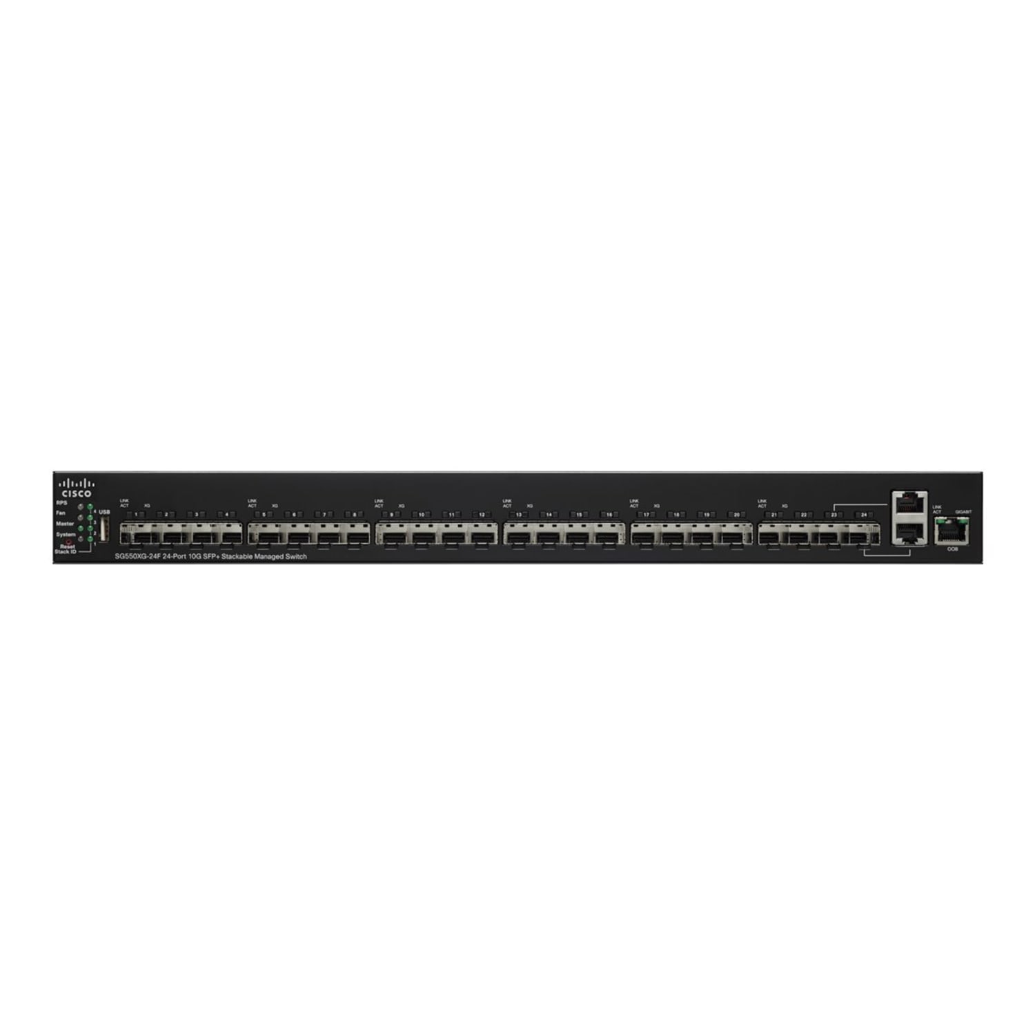 Cisco 550X Series SG550XG-24F - Switch - L3 - managed - 22 x 10 Gigabit SFP+ + 2 x combo 10GBase-T - desktop, rack-mountable