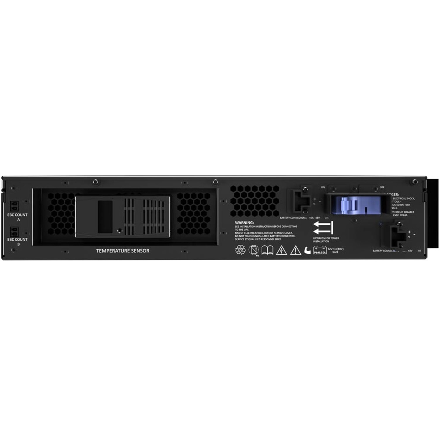 Vertiv Liebert GXT5 External Battery Cabinet - 1500VA-2000VA/48V|2U - 48 V DC - Lead Acid - Hot Pluggable - GXT5EBC48VRT2U - Image 4