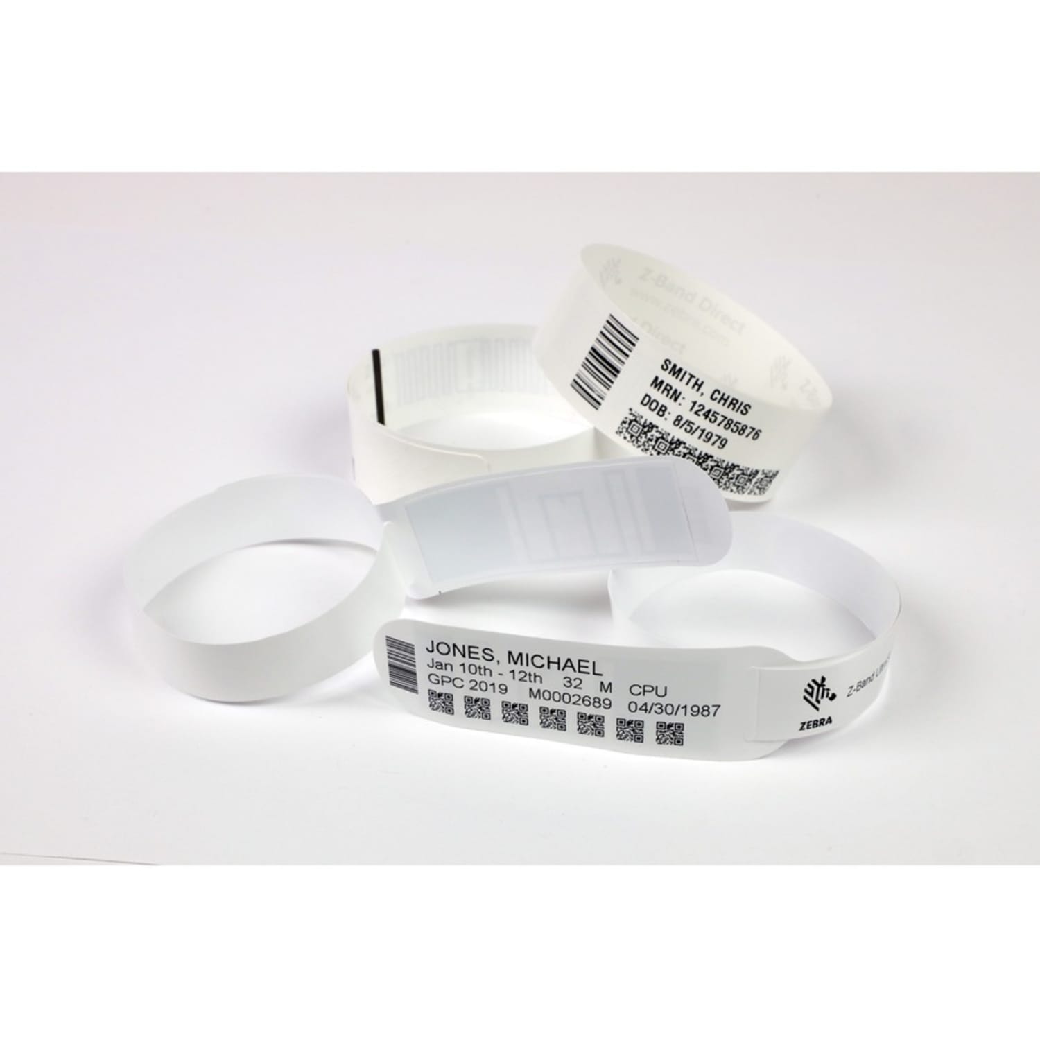 Zebra Wristband Polypropylene 1x 10in Direct Thermal Zebra Z-Band Fun Green 1 in core - 1inx 10in - Permanent Adhesive - 100127124 - Image 3