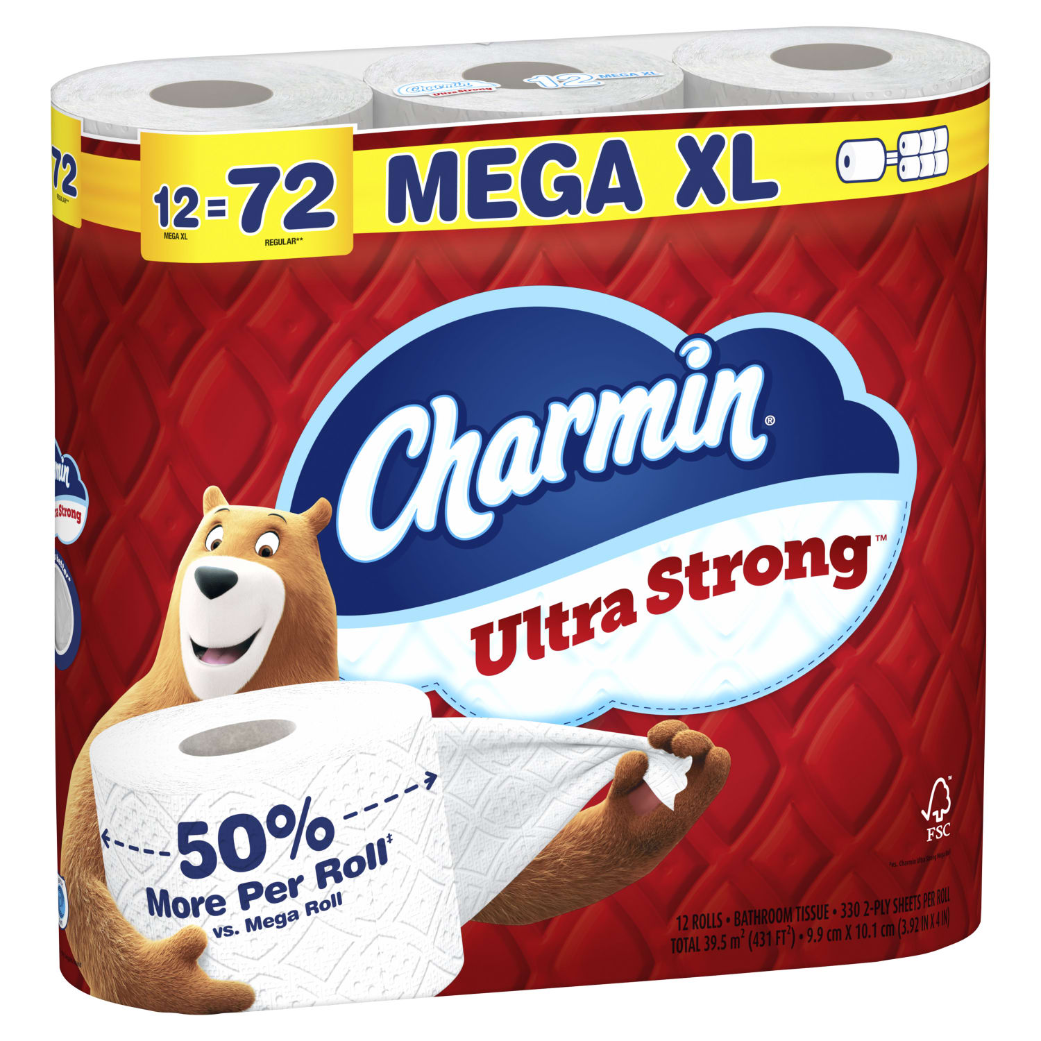 Charmin Ultra Strong 2-Ply Toilet Paper, 110ft, Pack Of 12 Mega XL Rolls - Image 5