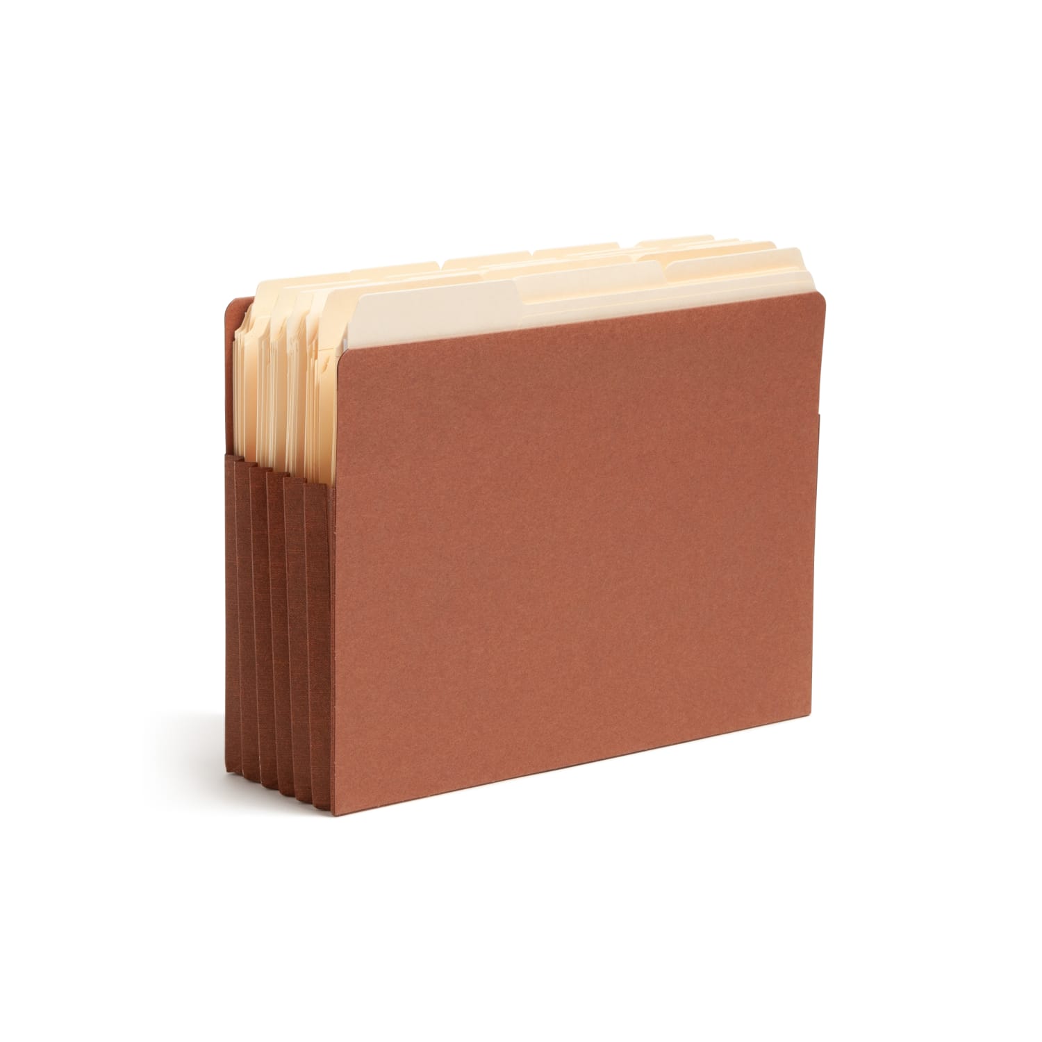 Smead TUFF End-Tab File Pockets, 5 1/4in Expansion, Letter Size, 30% Recycled, Redrope, Box Of 10 - Image 3