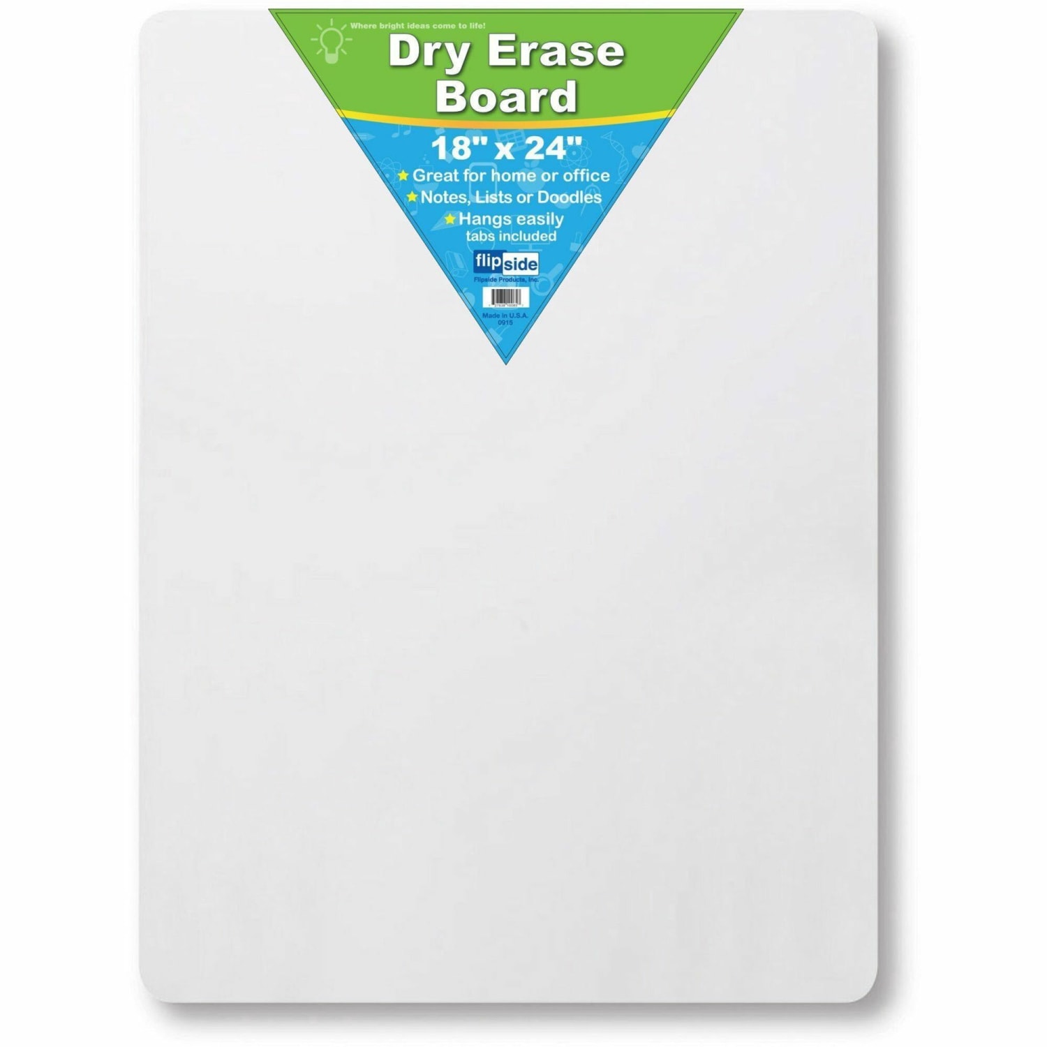 Flipside Unframed Dry-Erase Whiteboard, 18in x 24in, White - Image 3