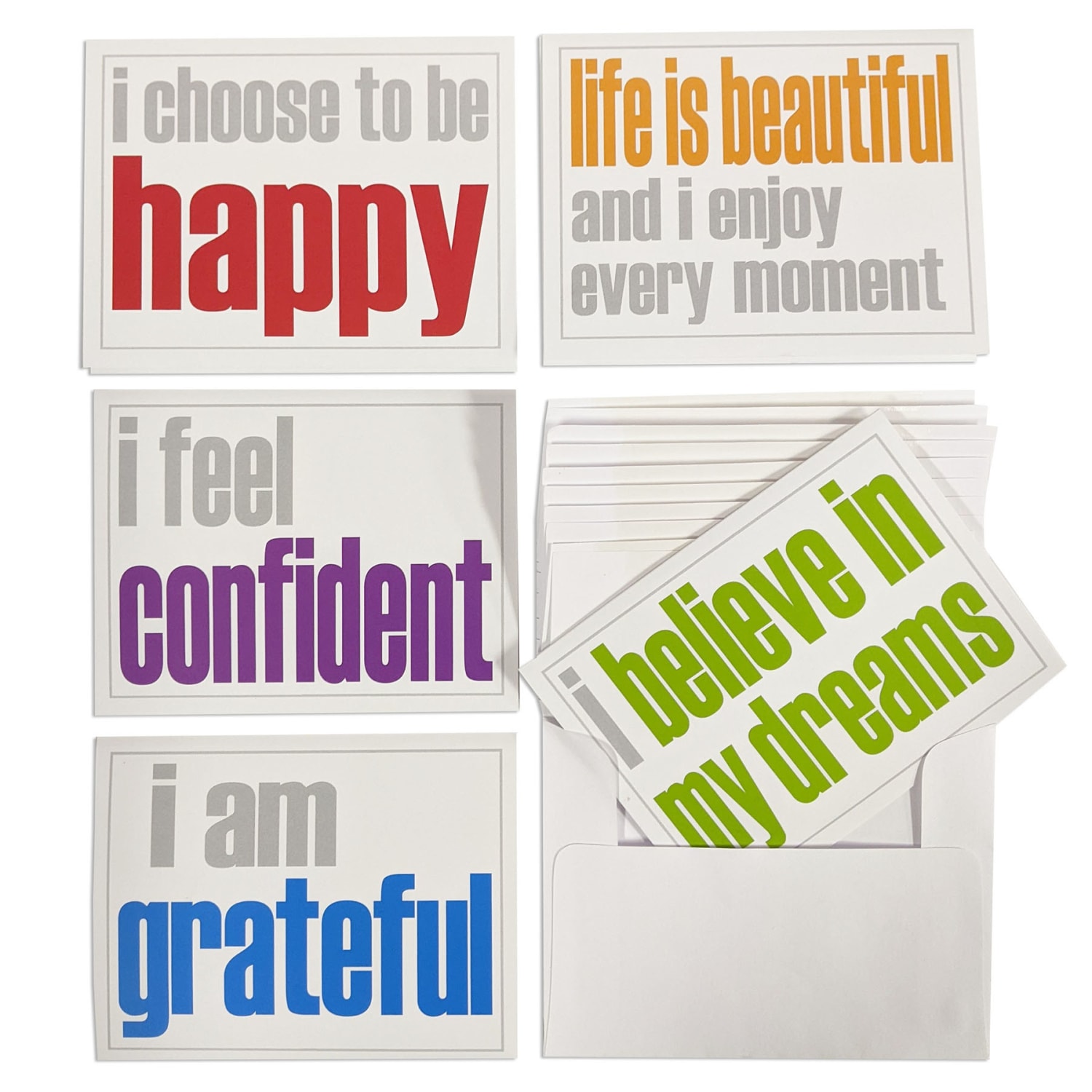 Inspired Minds Note Cards With Envelope, Personal Growth Set, 5-1/2in x 4-1/4in, 2 Each Of 15 Titles, Set Of 30 - Image 5