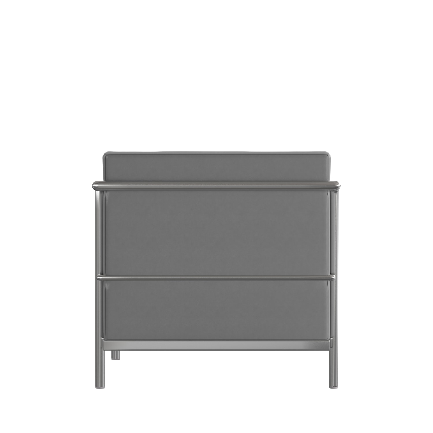 Flash Furniture HERCULES Regal Series Contemporary Leathersoft Loveseat with Double Bar Encasing Frame Gray PopularChairscom Flash Furniture HERCULES Regal Series Contemporary Leathersoft Loveseat with Double Bar Encasing Frame Gray PopularChairscom