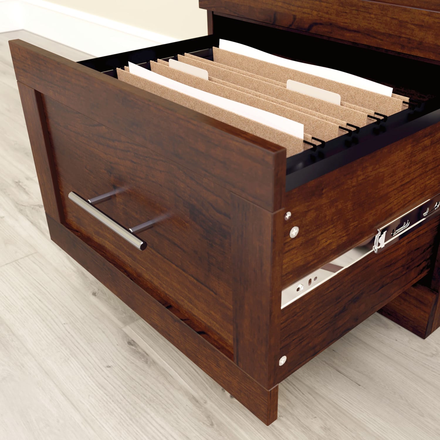 Realspace 2-Drawer 17"D Vertical File Cabinet, Mulled Cherry - Image 6