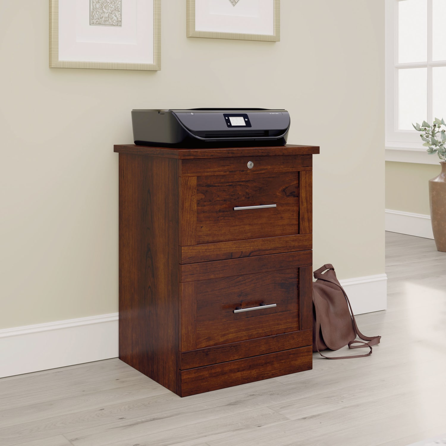 Realspace 2-Drawer 17"D Vertical File Cabinet, Mulled Cherry - Image 7