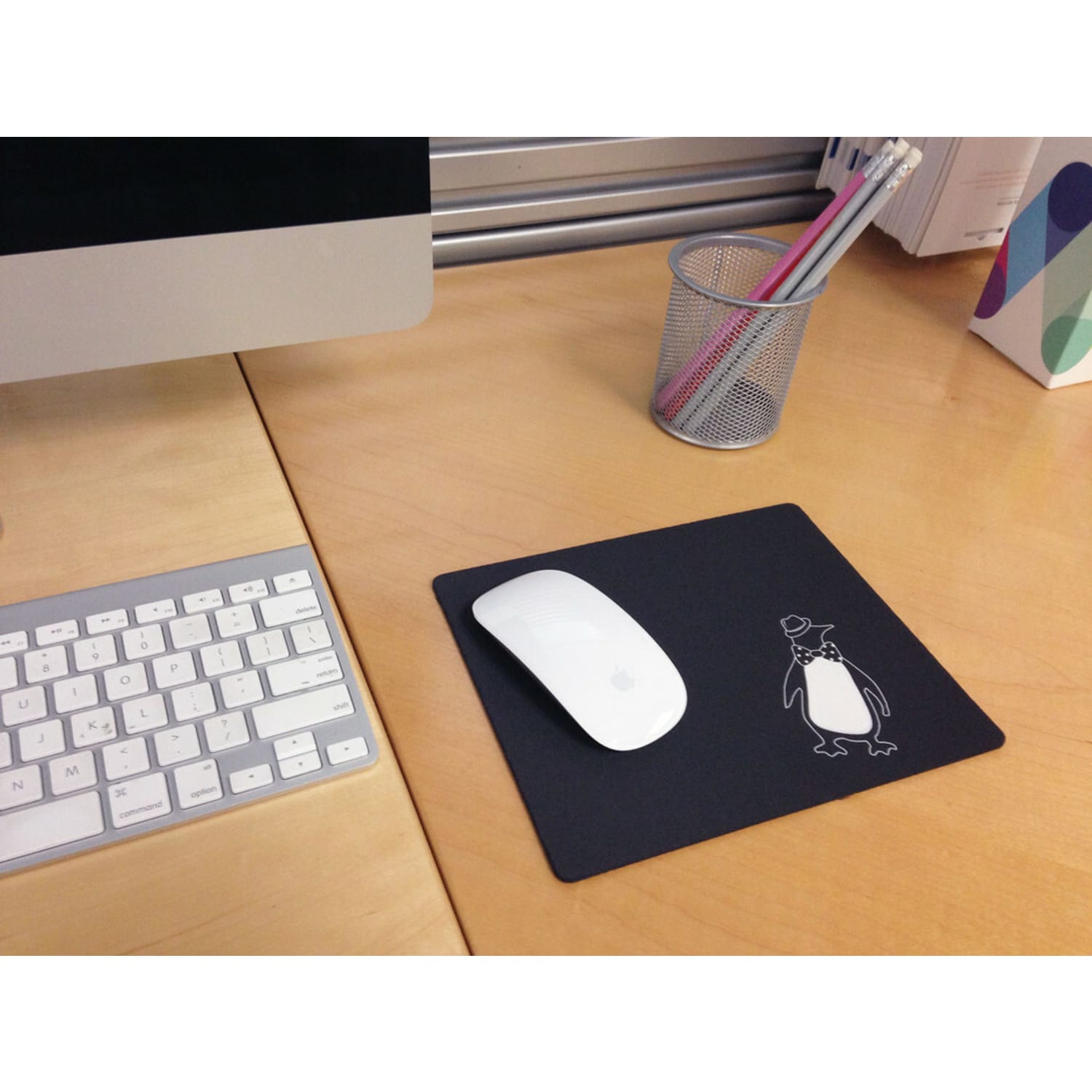 OTM Essentials Mouse Pad, Penguin, 10in x 9.13in, Black, V1BM-CRIT-02 - Image 4