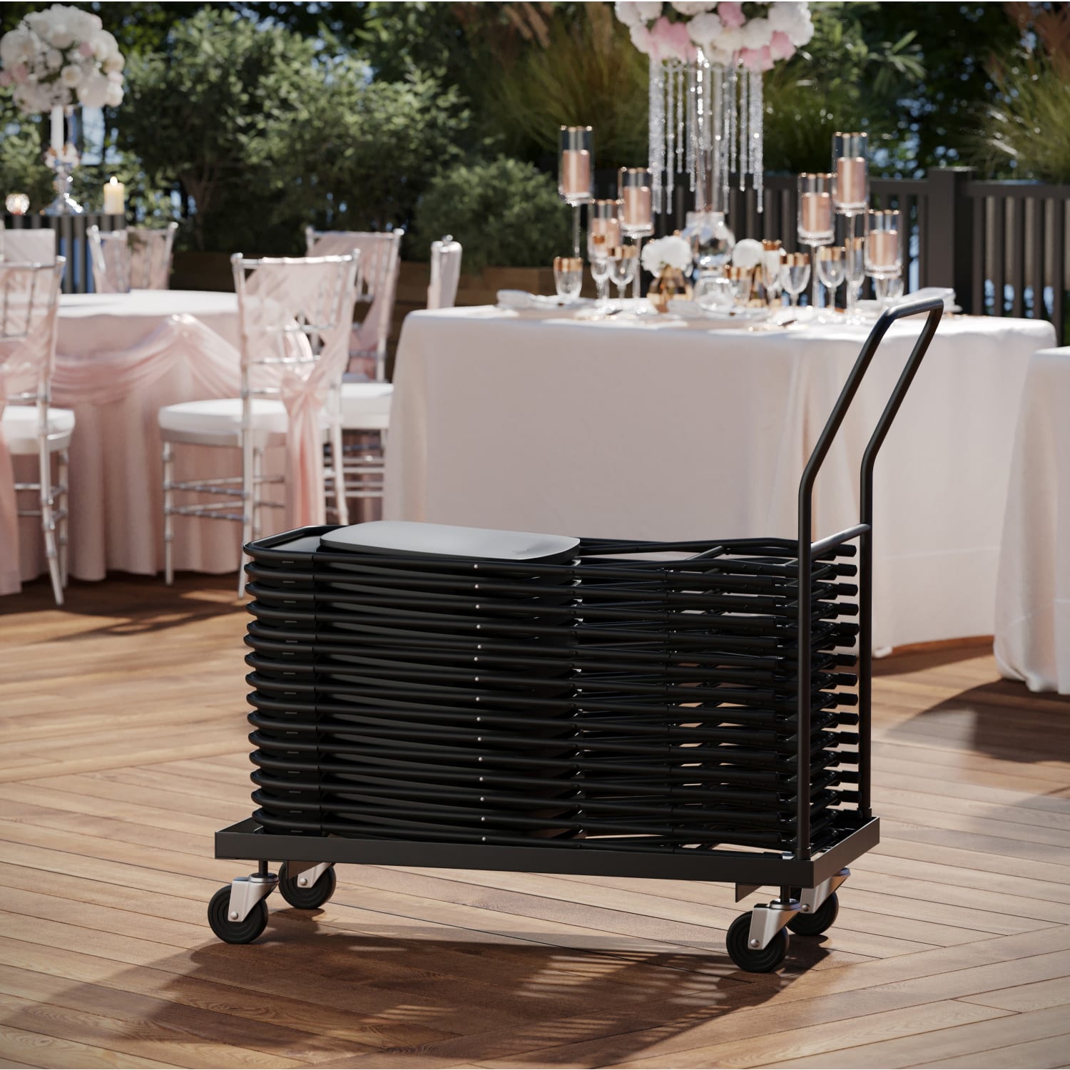 Flash Furniture Folding Chair Dolly, 41-1/2inH x 18-1/2inW x 39-1/2inD, Black - Image 4