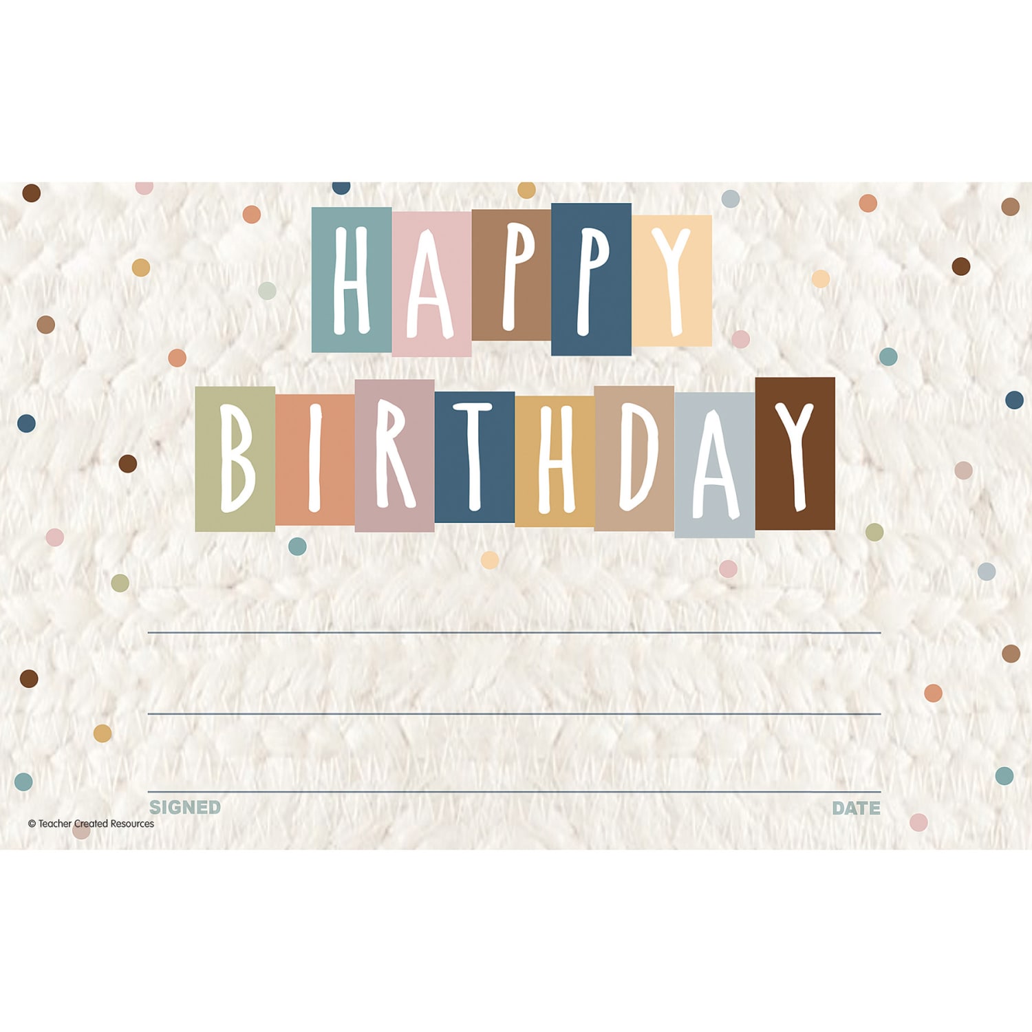 Teacher Created Resources Awards, 8-1/2in x 5-1/2in, Everyone is Welcome Happy Birthday, 30 Per Pack, Set Of 6 Packs - Image 3