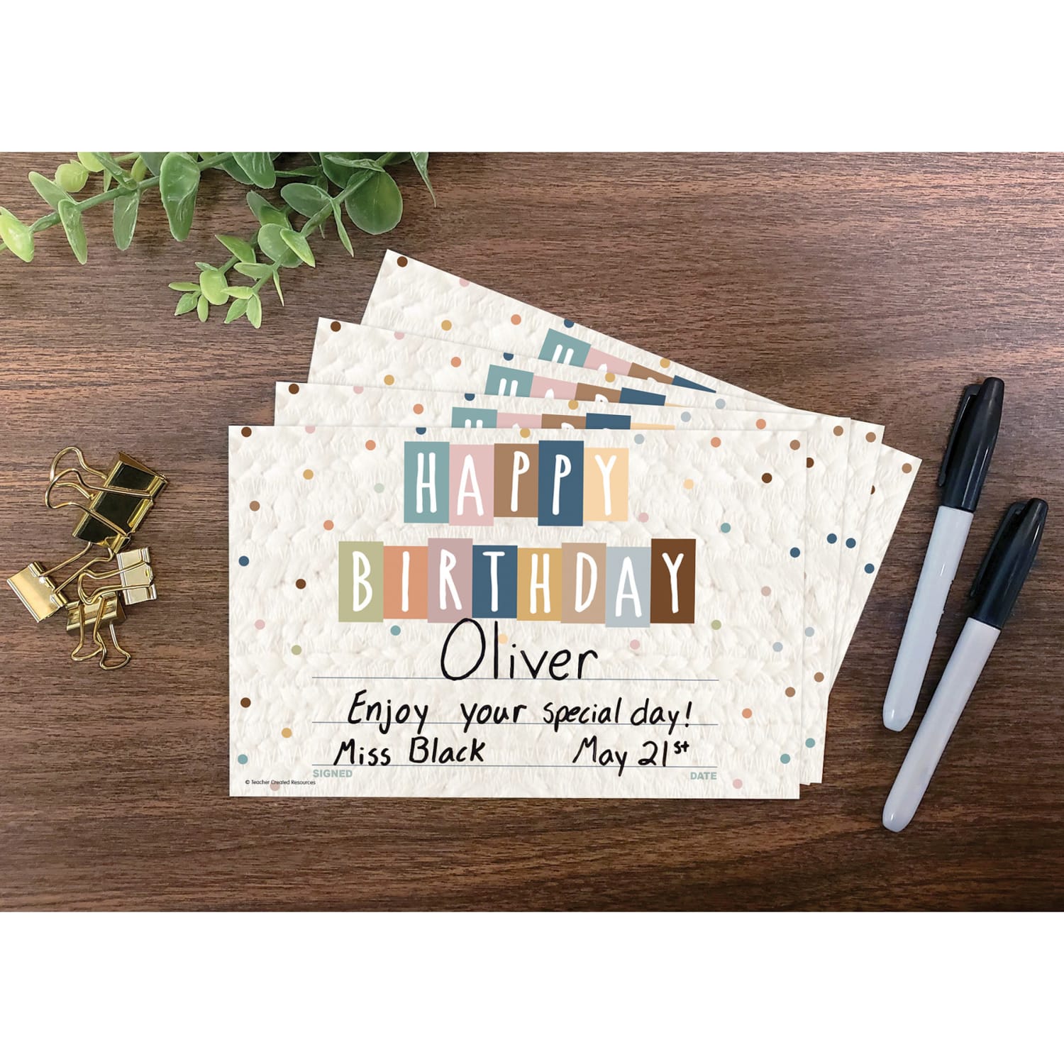 Teacher Created Resources Awards, 8-1/2in x 5-1/2in, Everyone is Welcome Happy Birthday, 30 Per Pack, Set Of 6 Packs - Image 4