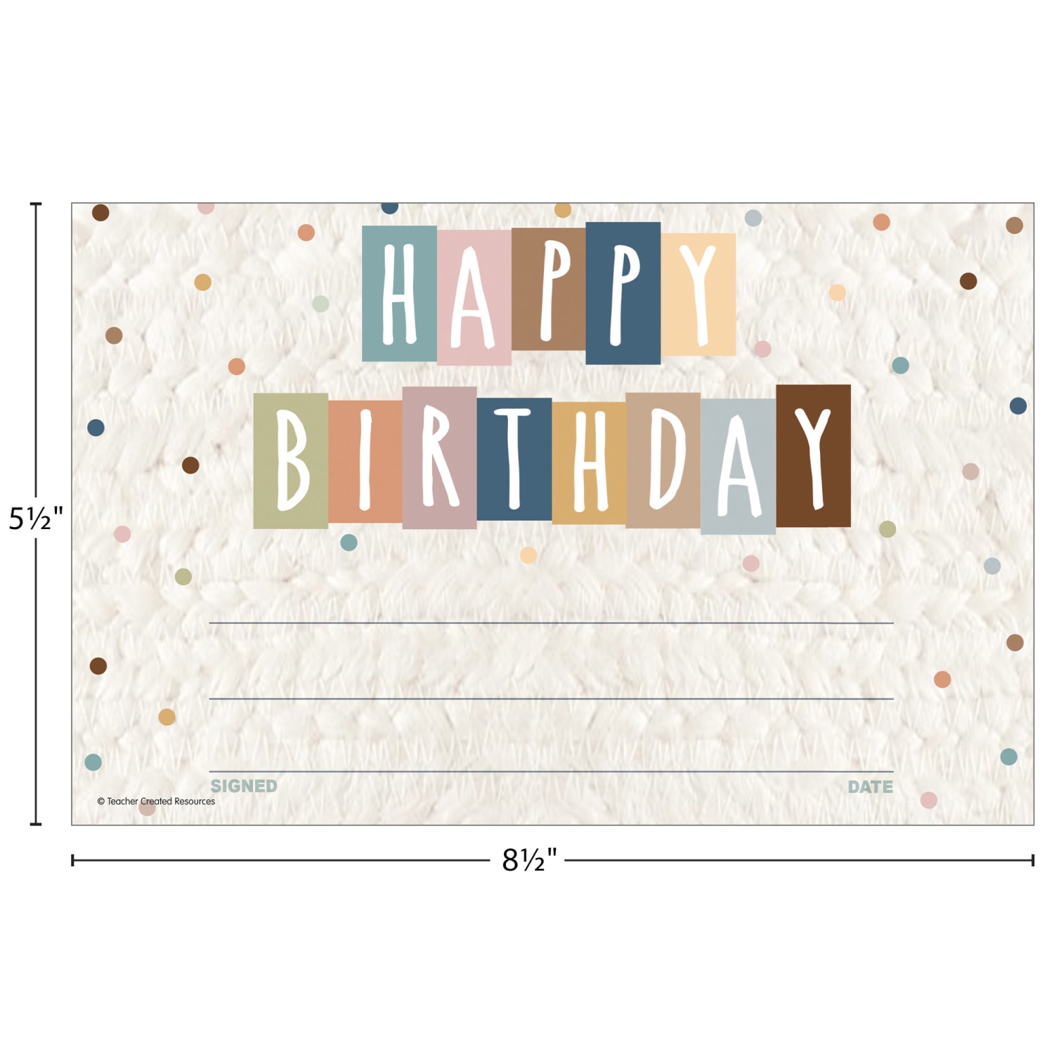 Teacher Created Resources Awards, 8-1/2in x 5-1/2in, Everyone is Welcome Happy Birthday, 30 Per Pack, Set Of 6 Packs - Image 5