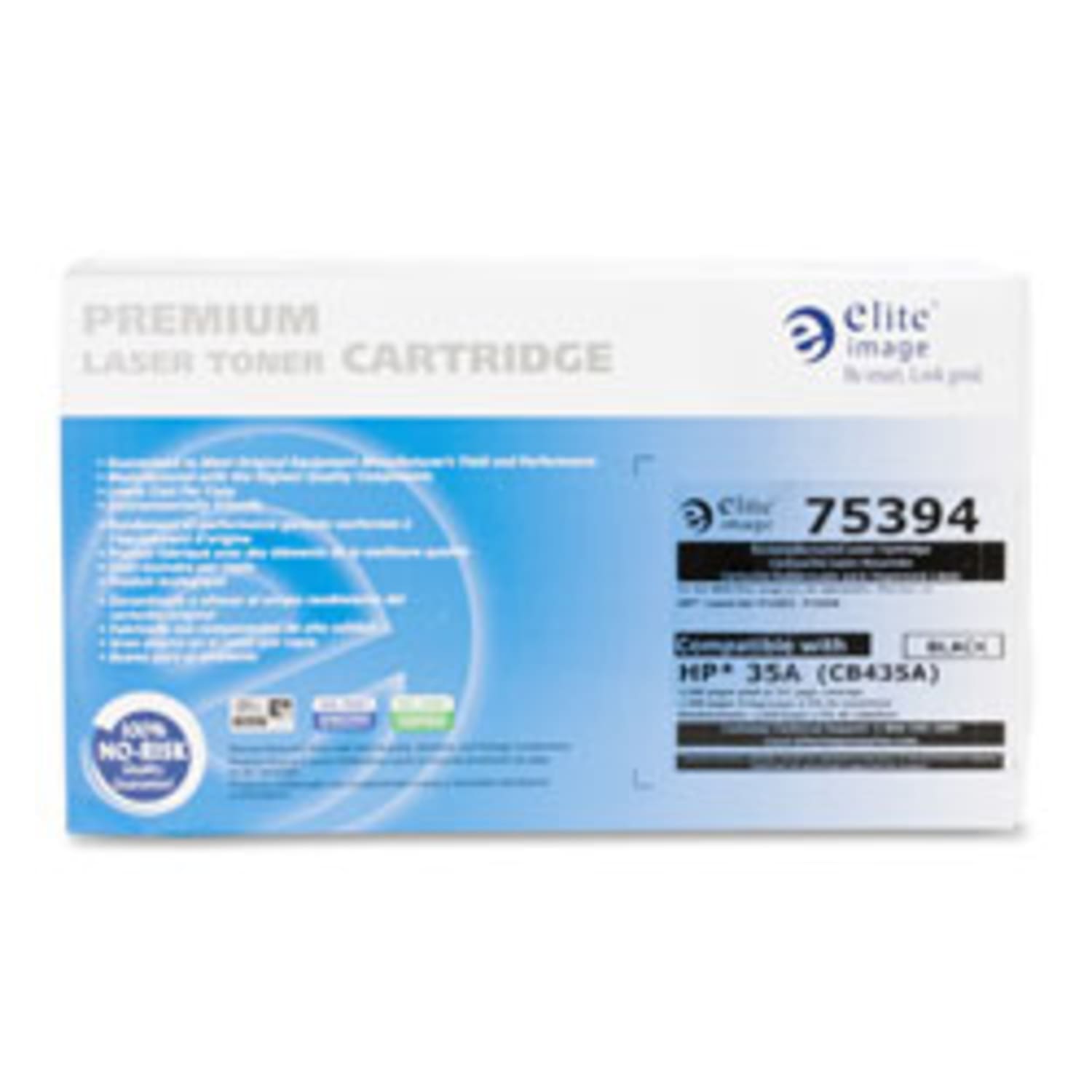 Elite Image Remanufactured Black Toner Cartridge Replacement For HP 35A, CB435A - Image 5