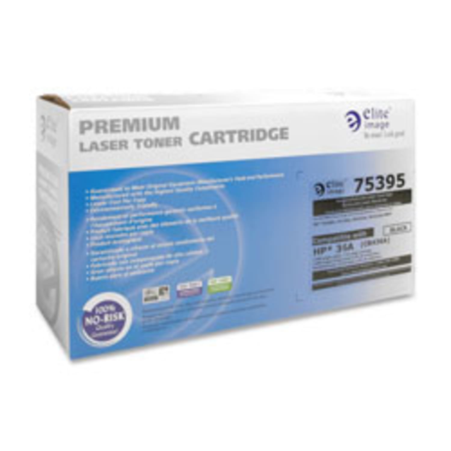 Elite Image Remanufactured Black Toner Cartridge Replacement For HP 36A, CB436A - Image 5