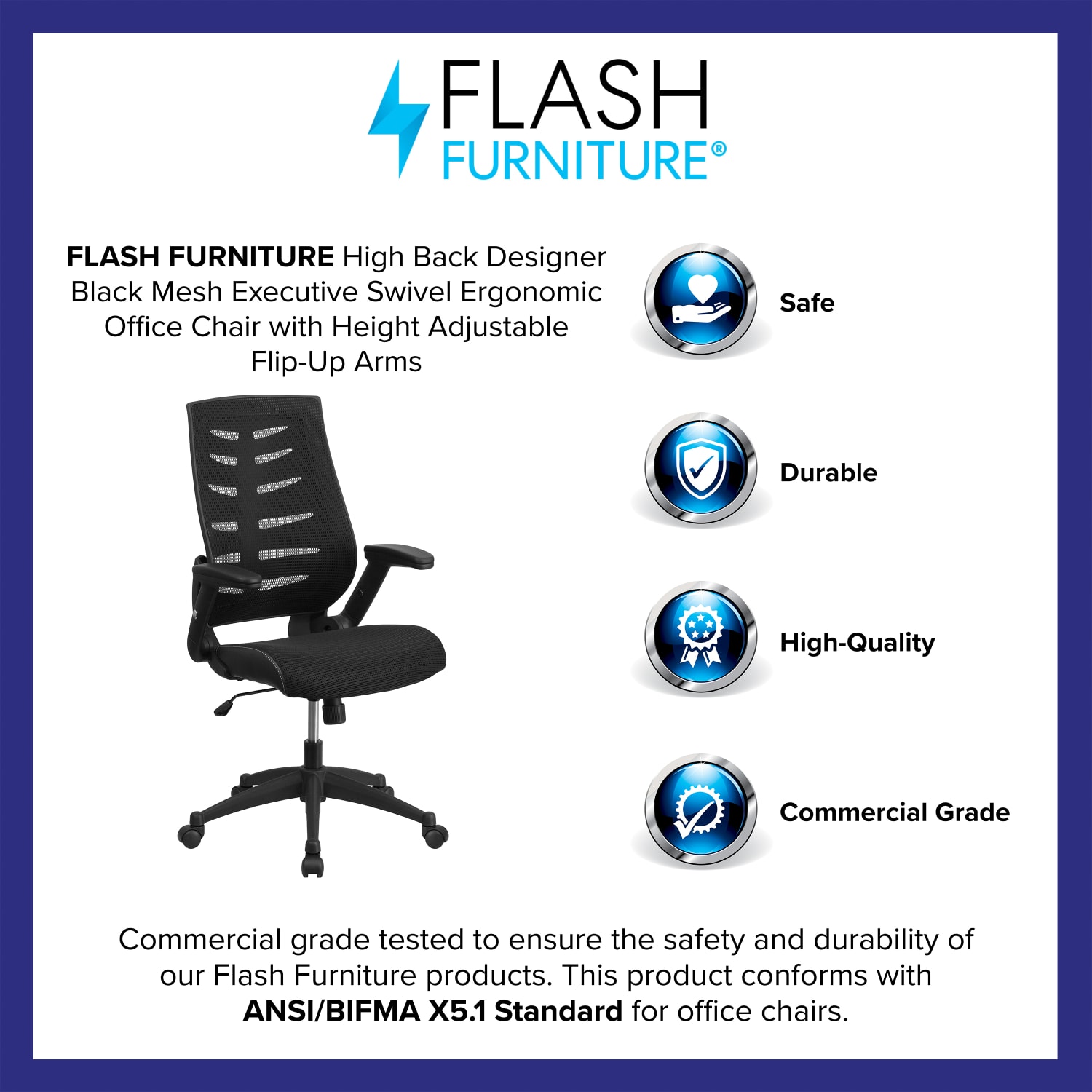 Flash Furniture Designer Ergonomic Mesh HighBack Swivel Chair Black PopularChairscom Flash Furniture Designer Ergonomic Mesh High Back Swivel Chair Black PopularChairscom