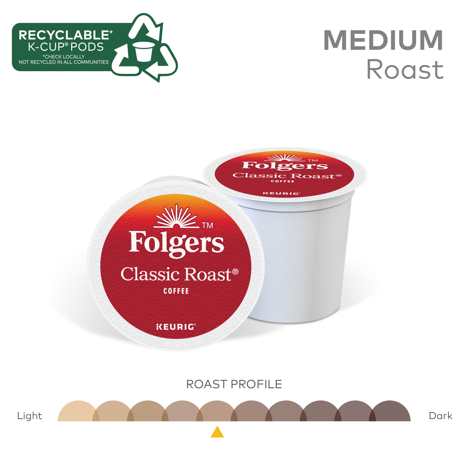 Folgers Single-Serve Coffee K-Cup, Classic Roast, Carton Of 96, 4 x 24 Per Box - Image 6