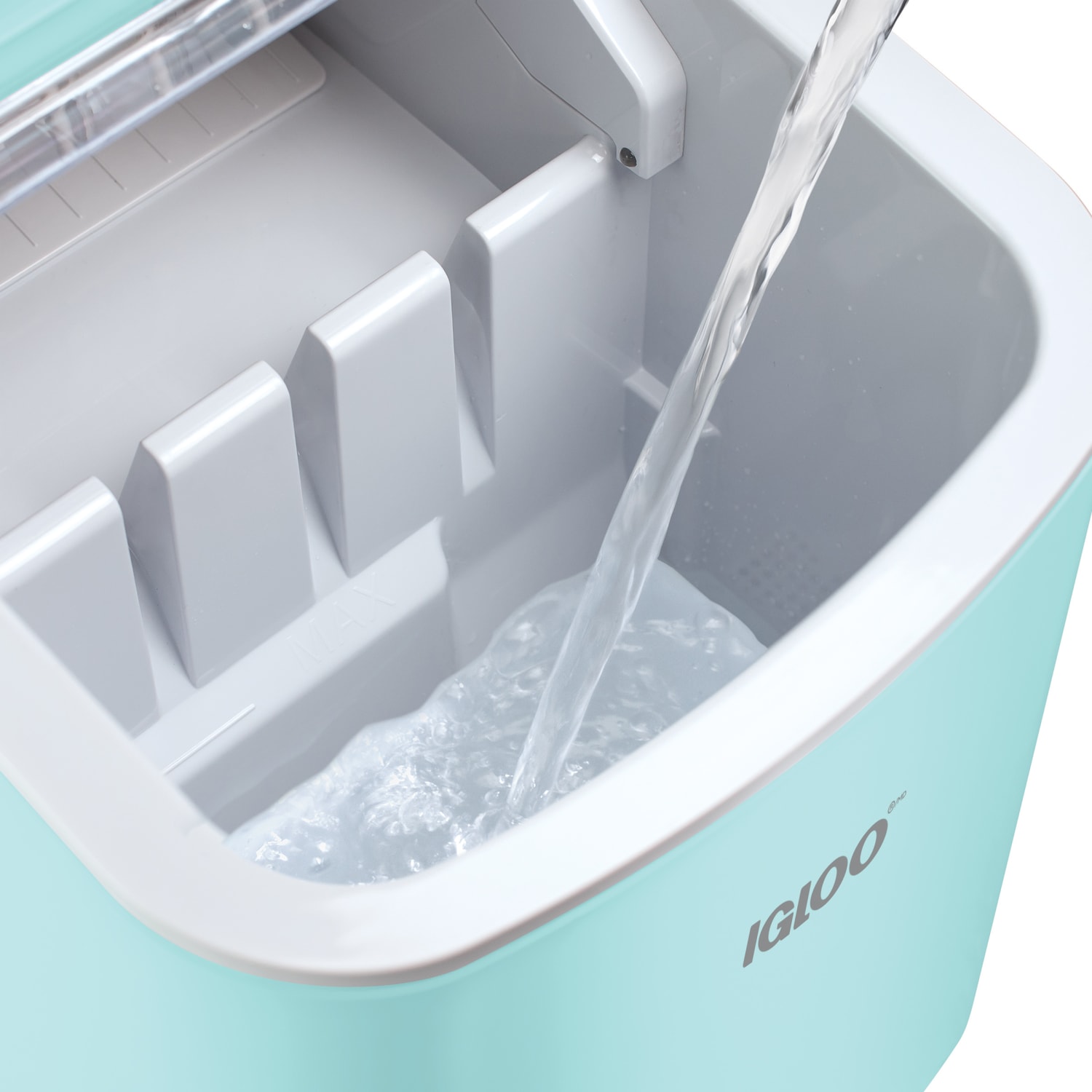 Igloo 26 Lb Automatic Self-Cleaning Portable Countertop Ice Maker With Handle, Aqua - Image 4