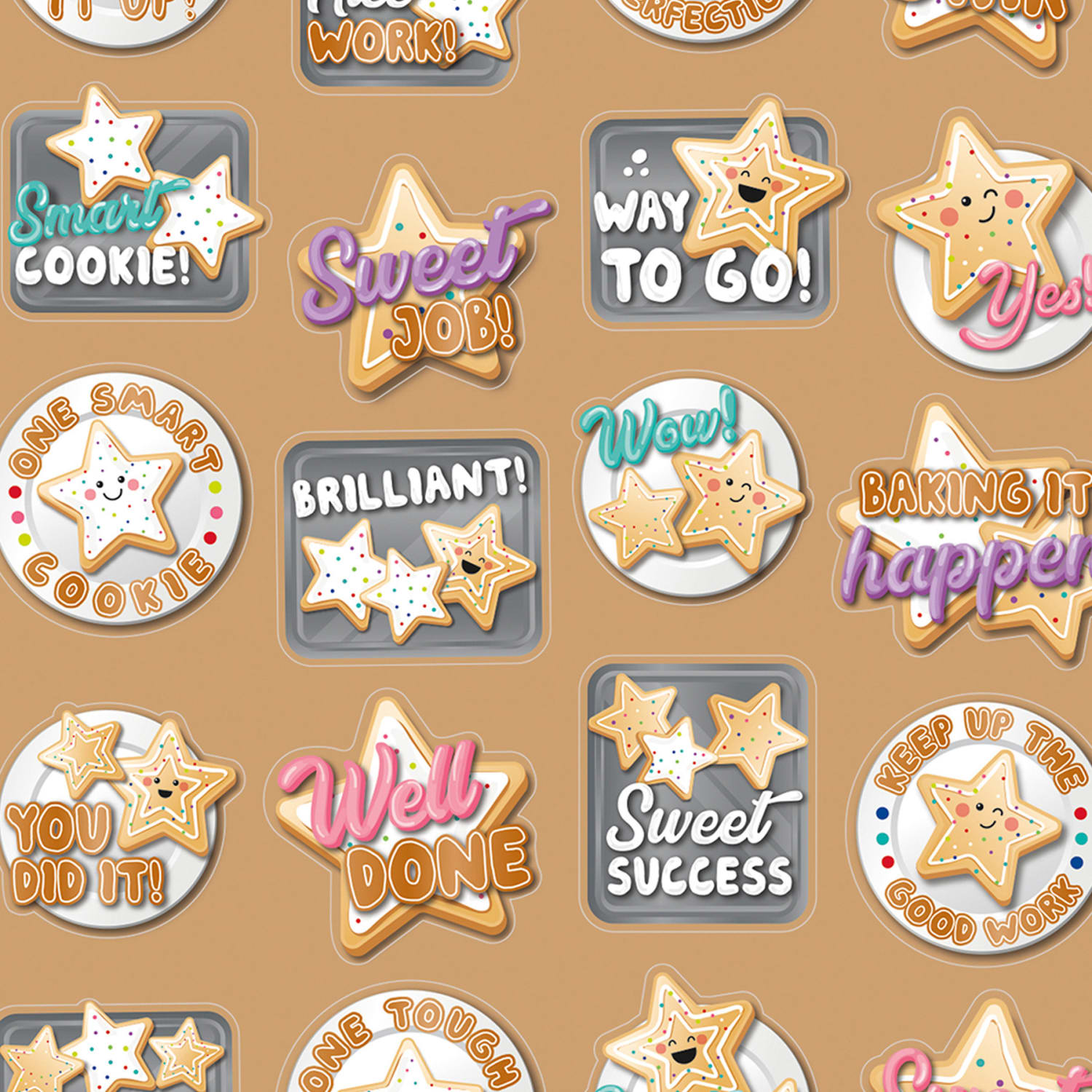 Eureka Scented Stickers, Medium, Star Cookies Sugar Cookie, 80 Stickers Per Pack, Bundle Of 6 Packs - Image 4