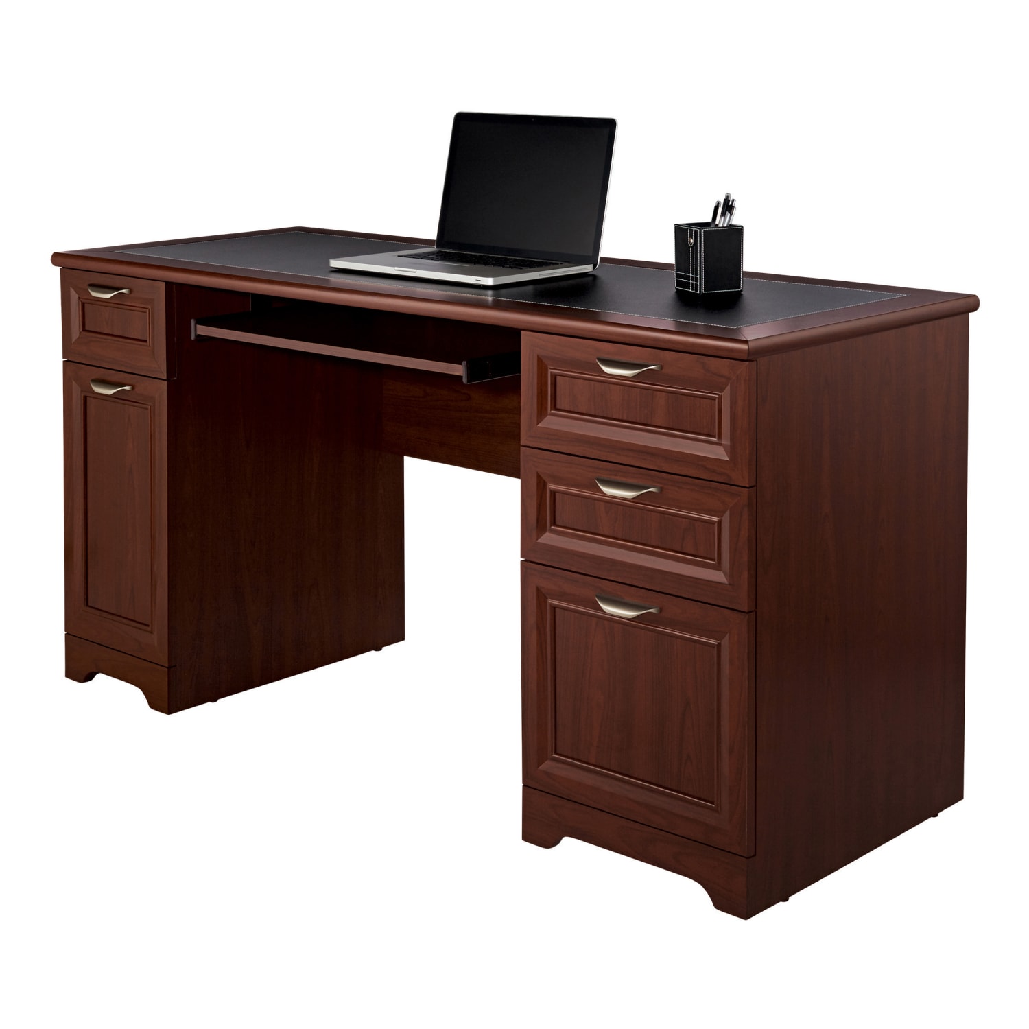 Realspace® Magellan 59"W Manager's Desk, Classic Cherry - Image 3