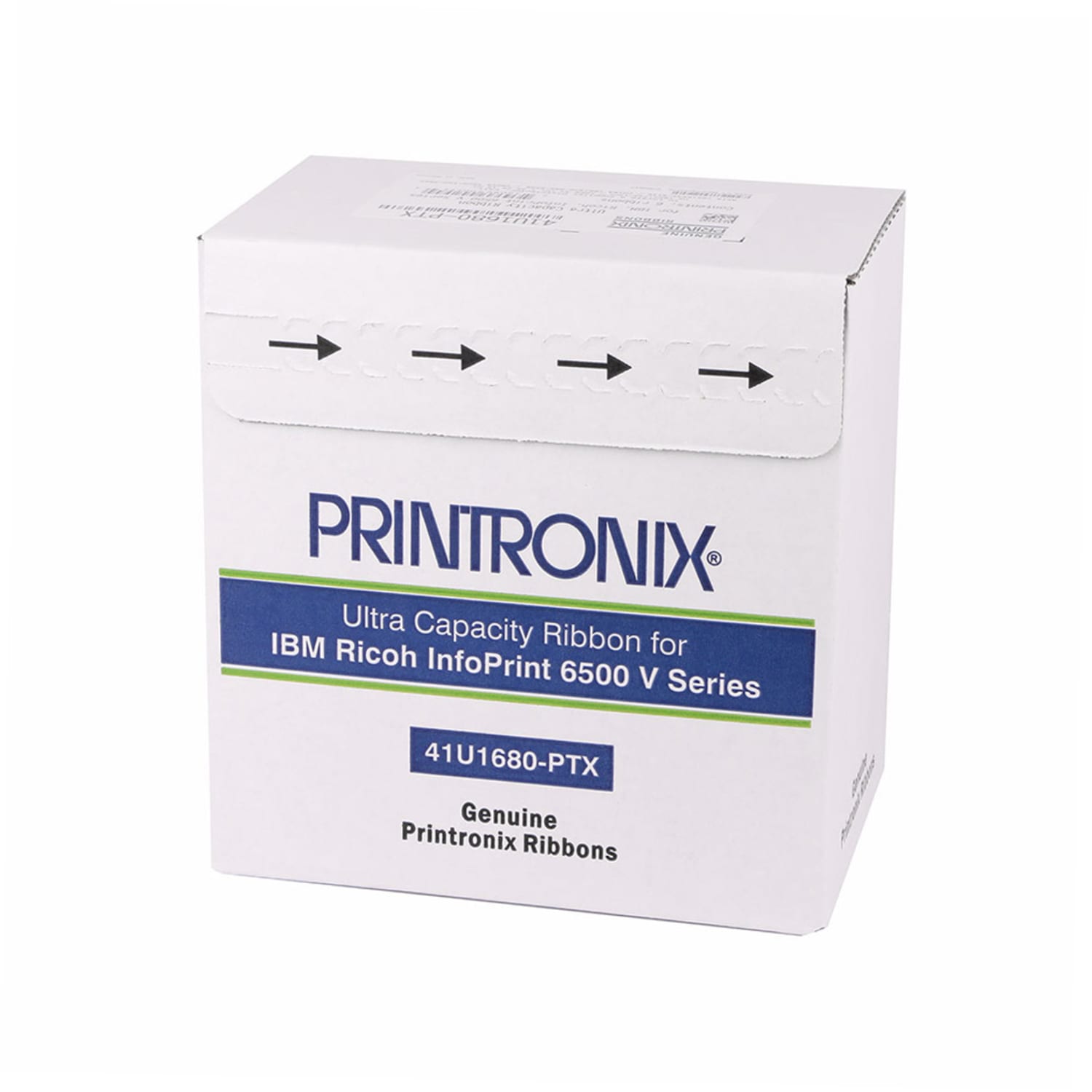 Printronix PRT41U1680PTX (Ricoh InfoPrint 41U1680PTX) Black Twin-Spool Ribbons, Pack Of 6