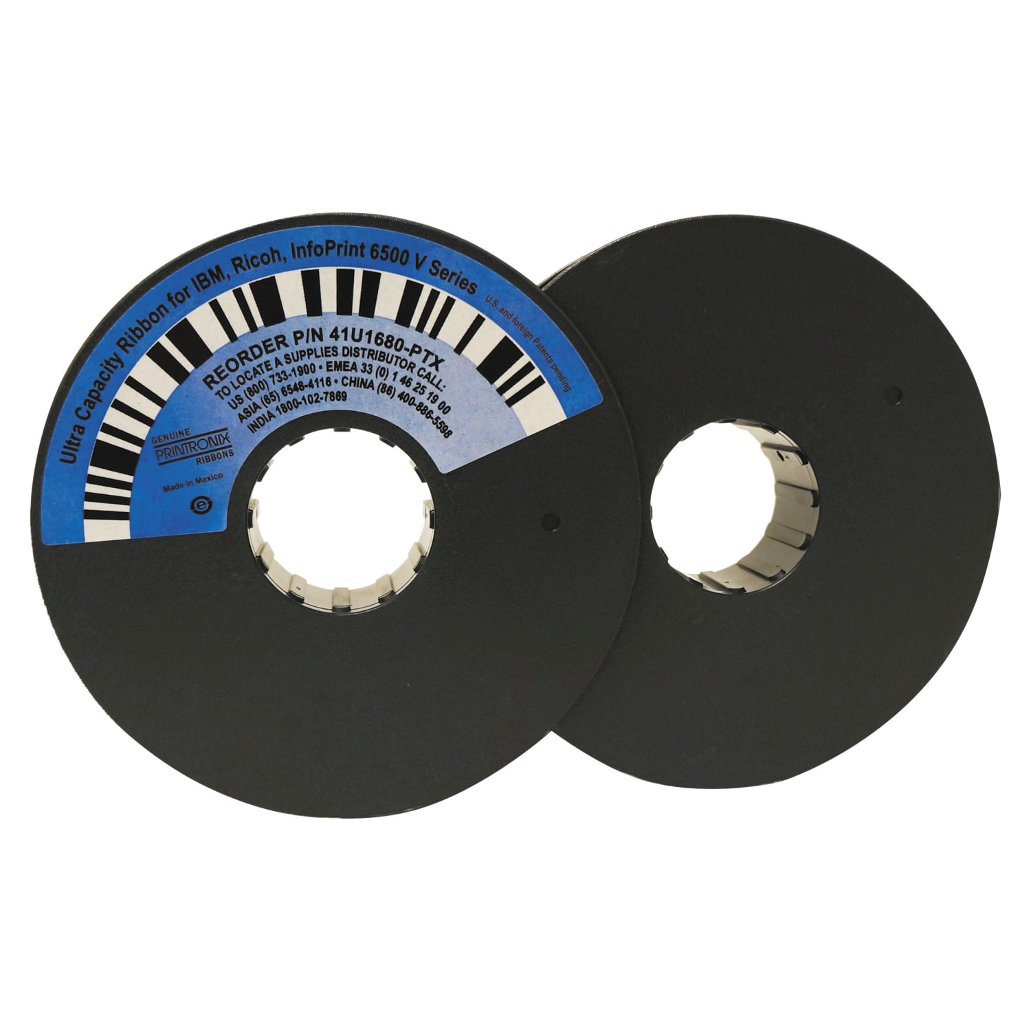 Printronix PRT41U1680PTX (Ricoh InfoPrint 41U1680PTX) Black Twin-Spool Ribbons, Pack Of 6 - Image 3