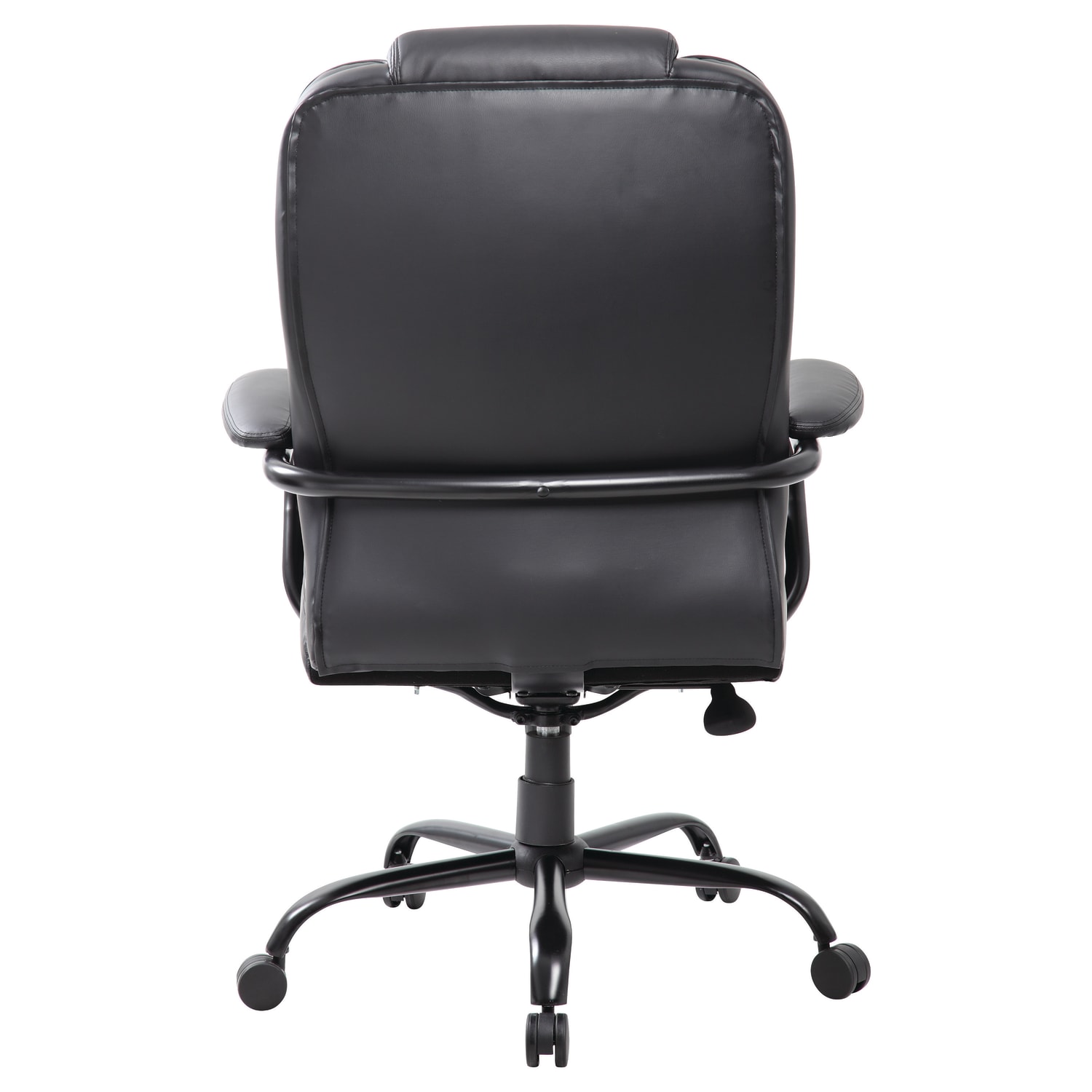 Boss Office Products Heavy-Duty Ergonomic LeatherPlus Bonded Leather High-Back Chair, Black - Image 6