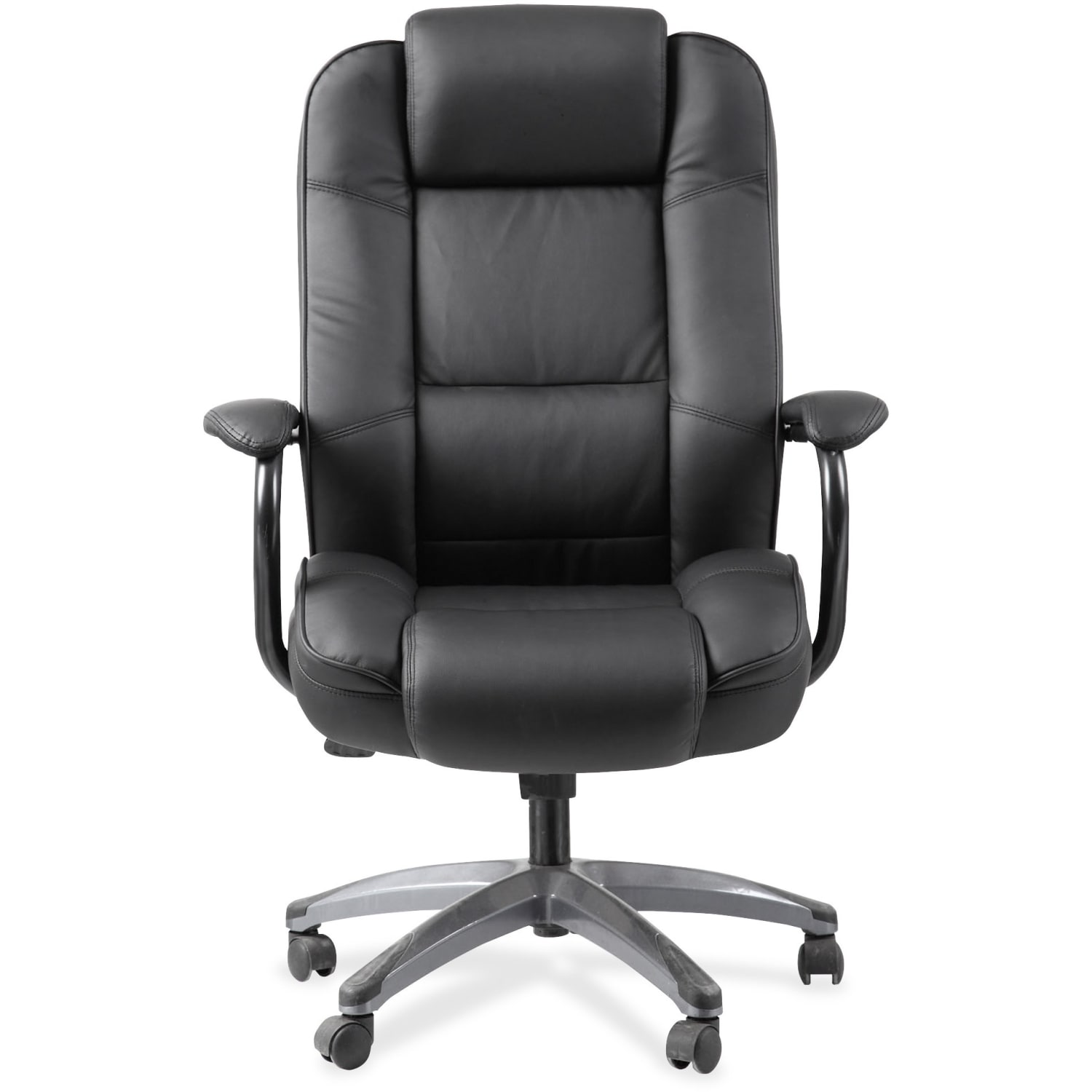 Boss Office Products Heavy-Duty Ergonomic LeatherPlus Bonded Leather High-Back Chair, Black - Image 10