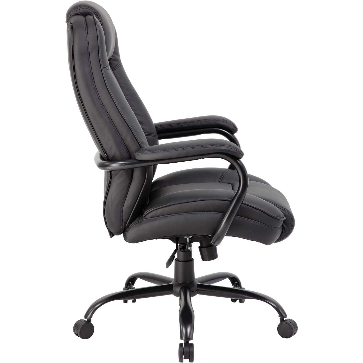 Boss Office Products Heavy-Duty Ergonomic LeatherPlus Bonded Leather High-Back Chair, Black - Image 11